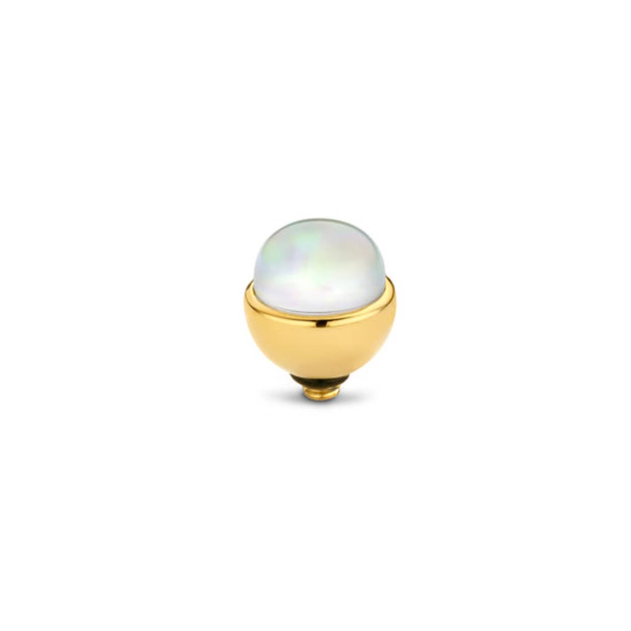 Het Melano Twisted Opal steentje is een echte eyecatcher! Het steentje is gemaakt van edelstaal en opaal, wat zorgt voor een kleurrijk 3D-effect.