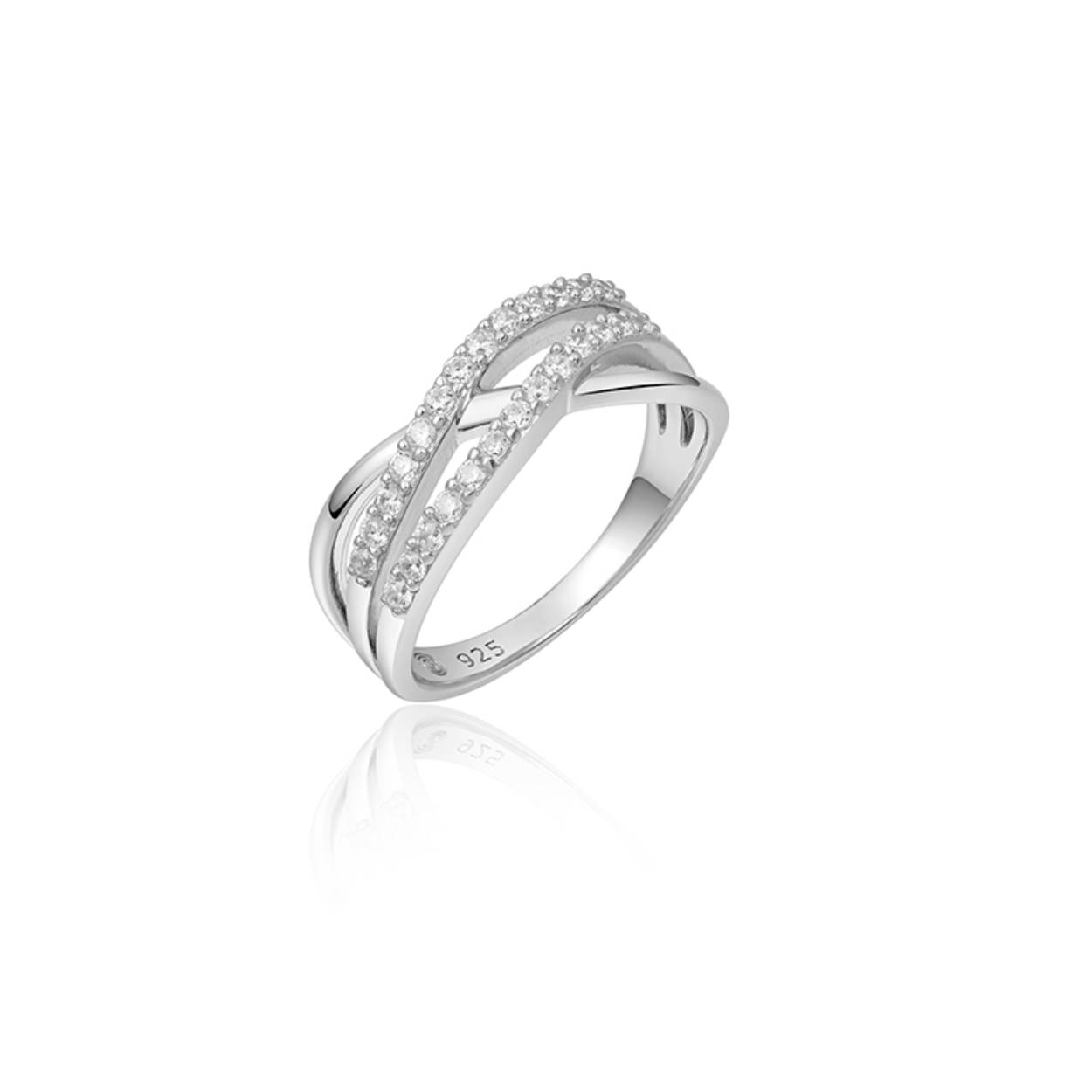 Zilveren Ring Zirkonia maat 56