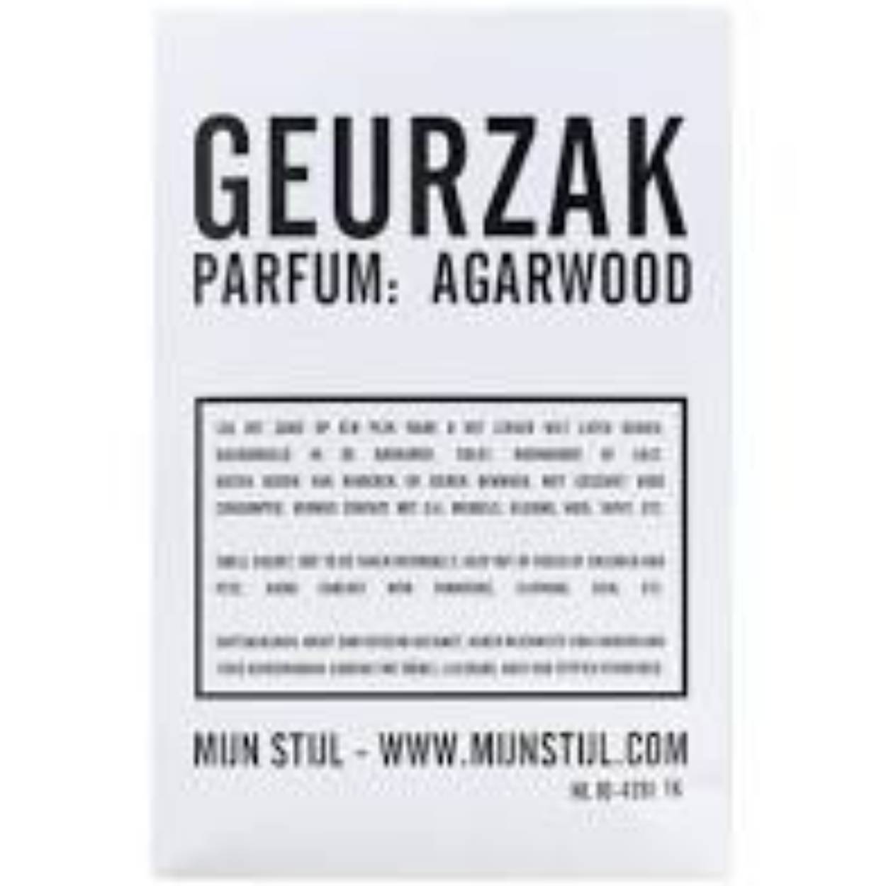 Geurzakje van het merk MIJN STIJL. Ruiken heerlijk naar de geur agarwood. Leuk om in huis te zetten of om cadeau te geven.