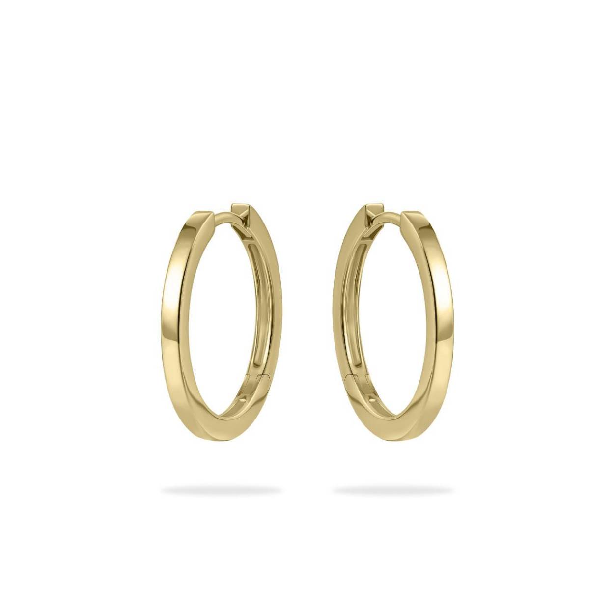 Zilver vergulde oorringen, glad