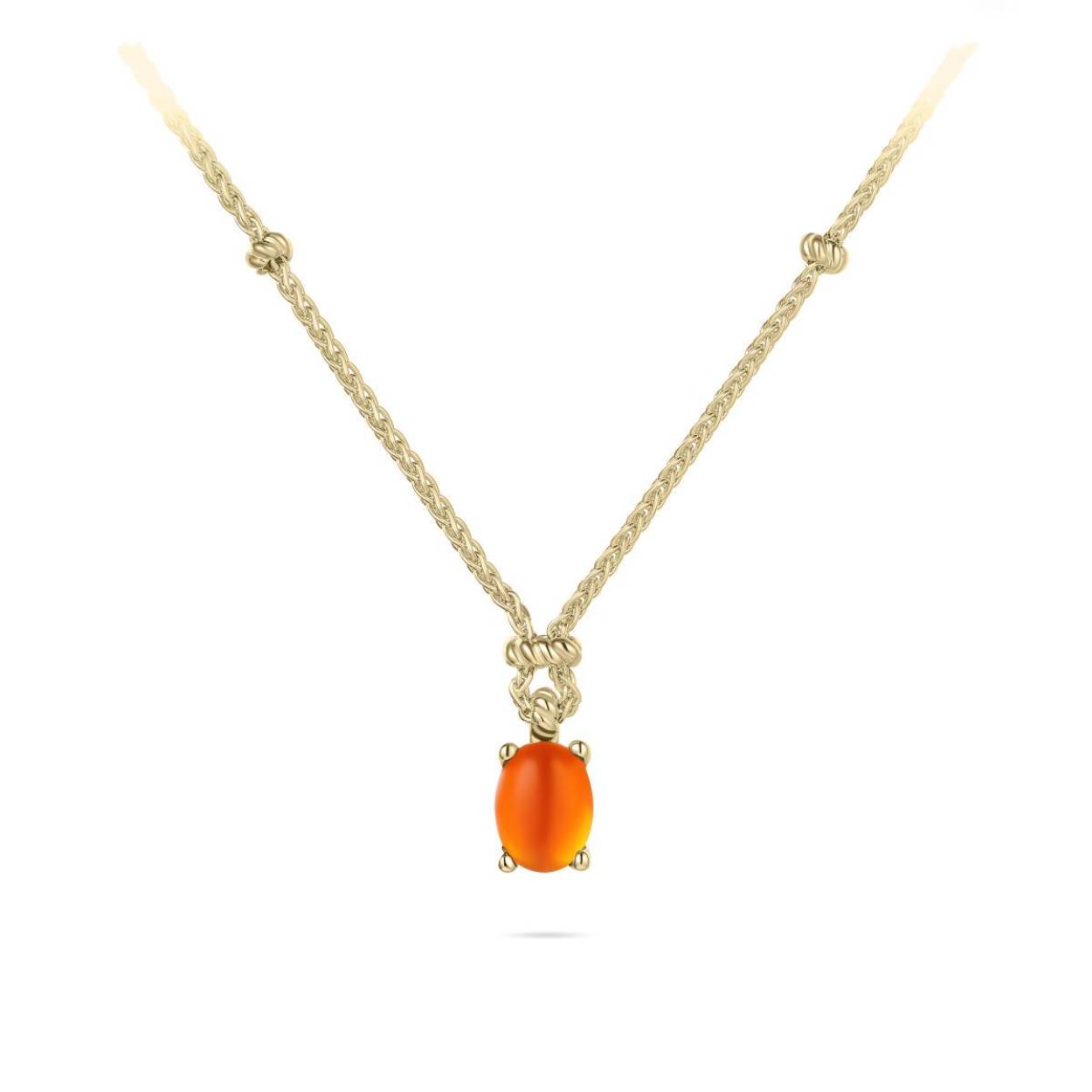 Gisser Fox chain necklace with cabuchon stone
