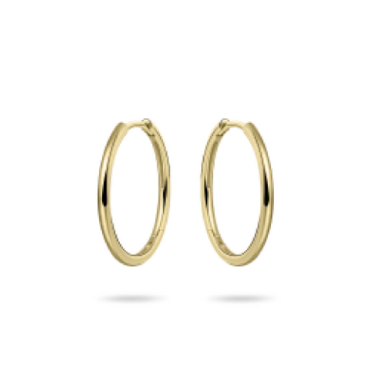 14k geelgoud oorringen 20mm