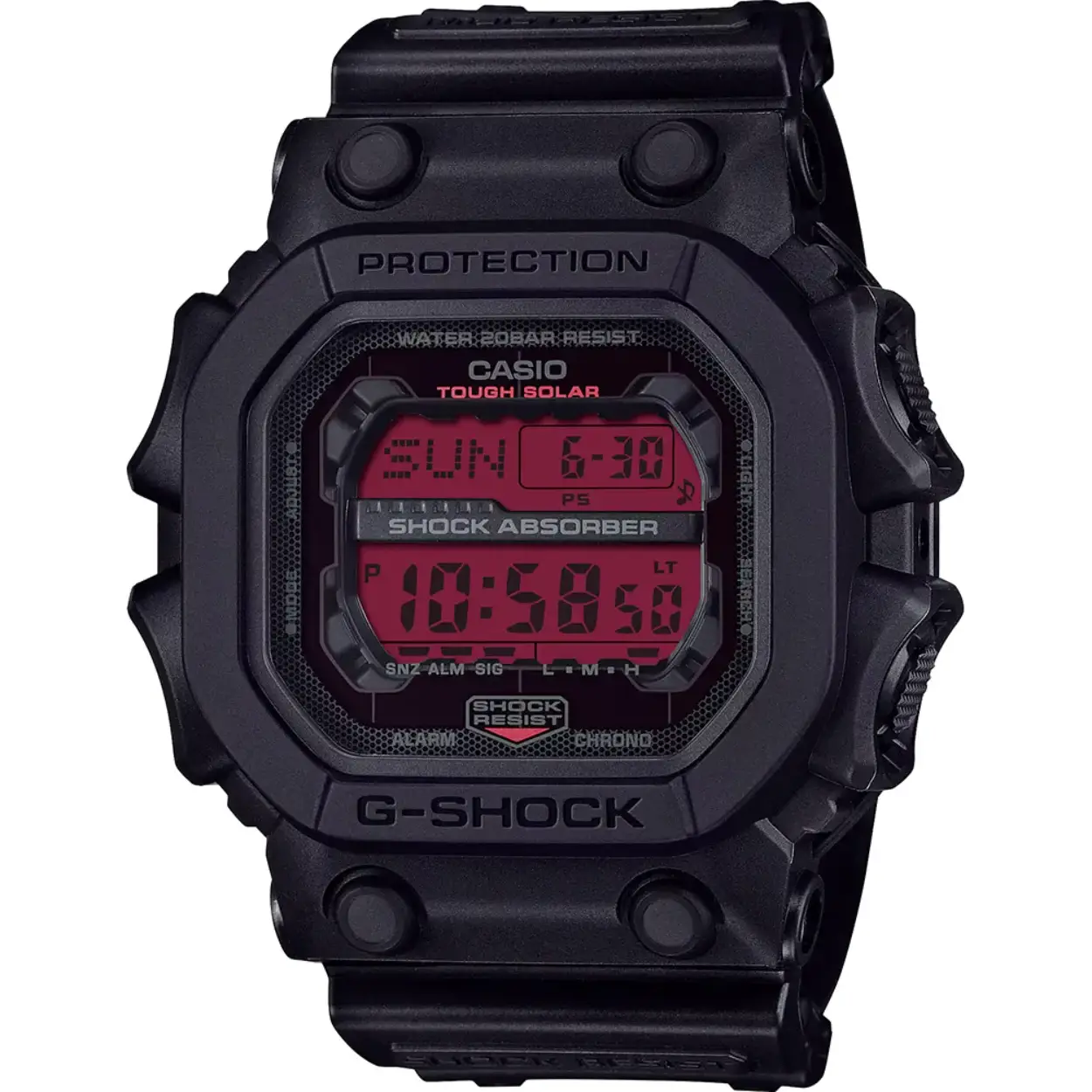 Zwarte digitale solar G-Shock
