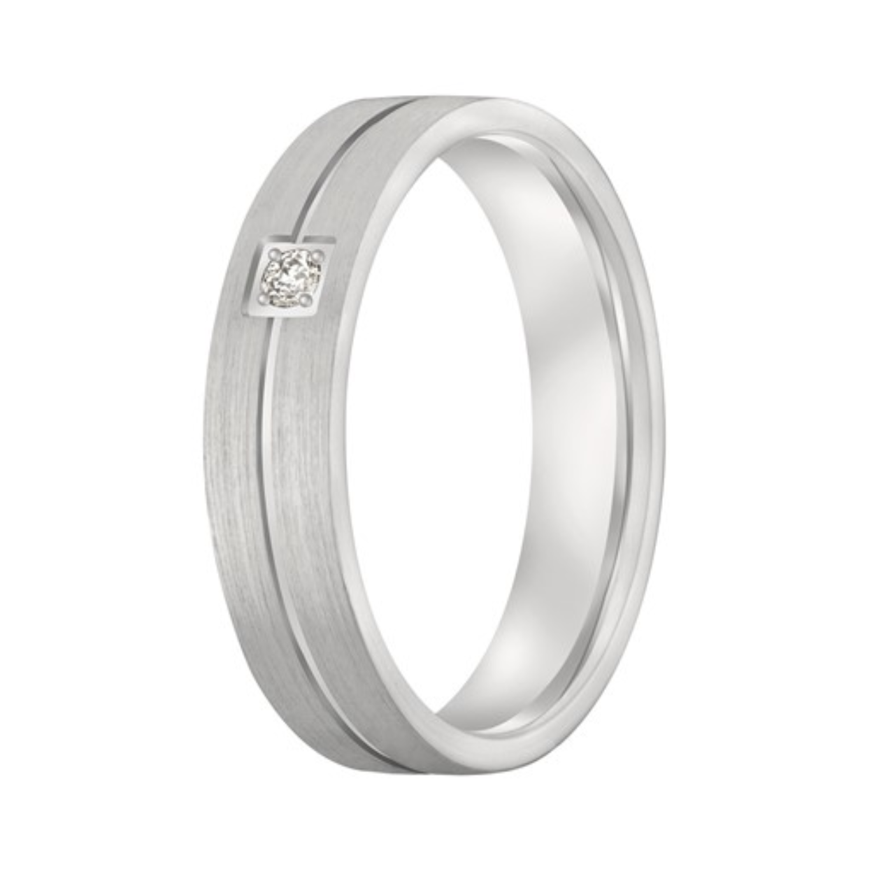 Aller Spanninga Ring Zilver Diamant 1x 0.03crt P1 Model Z27DR55