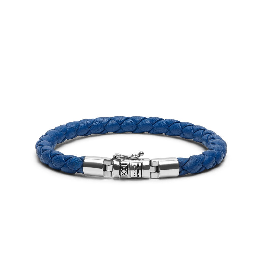 Round Leather Blue