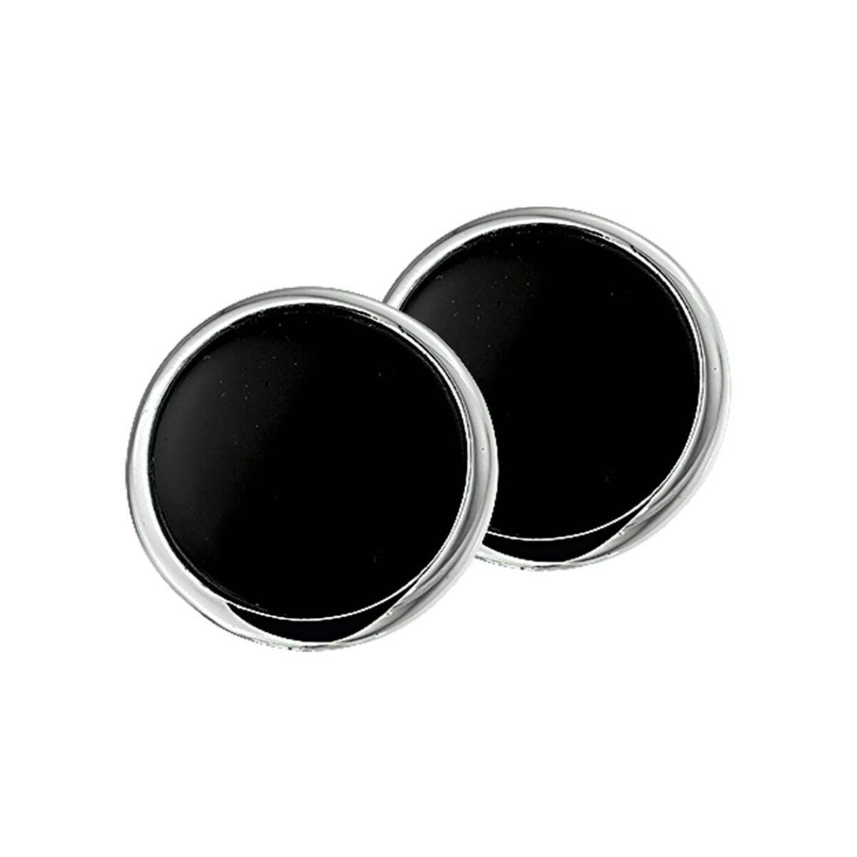 zilveren oorbellen met zwarte onyx