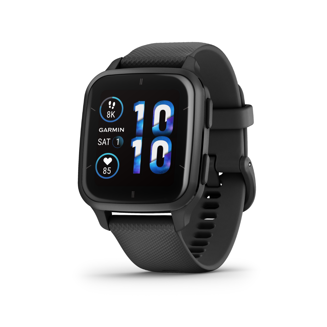Ontdek een nieuwe manier om te bewegen met de Venu Sq 2 smartwatch-serie. Met een helder AMOLED-display combineert deze GPS-smartwatch met muziekopslag op het apparaat (alleen beschikbaar in de muziekeditie) dagelijkse stijl met gezondheidsmonitoring en fitnessfuncties. Met een batterijduur van maximaal 11 dagen hoef je je horloge niet elke nacht af te doen om op te laden het waardoor je echt 24/7 je gezondheid, slaap en fithei dkunt monitoren. Krijg hartslag, slaapscore, stress-tracking, Body Battery™-energieniveaus en zoveel meer. Met 25 voorgeladen sport-apps voor binnen- of buitenactiviteiten, zoals hardlopen, cardio, kracht, HIIT en meer. Mis nooit meer een oproep of bericht met slimme meldingen indien gekoppeld aan je Apple® of Android™-smartphone. Krijg gedetailleerde gezondheids- en fitnessgegevens plus workouts in de gratis Garmin Connect app.