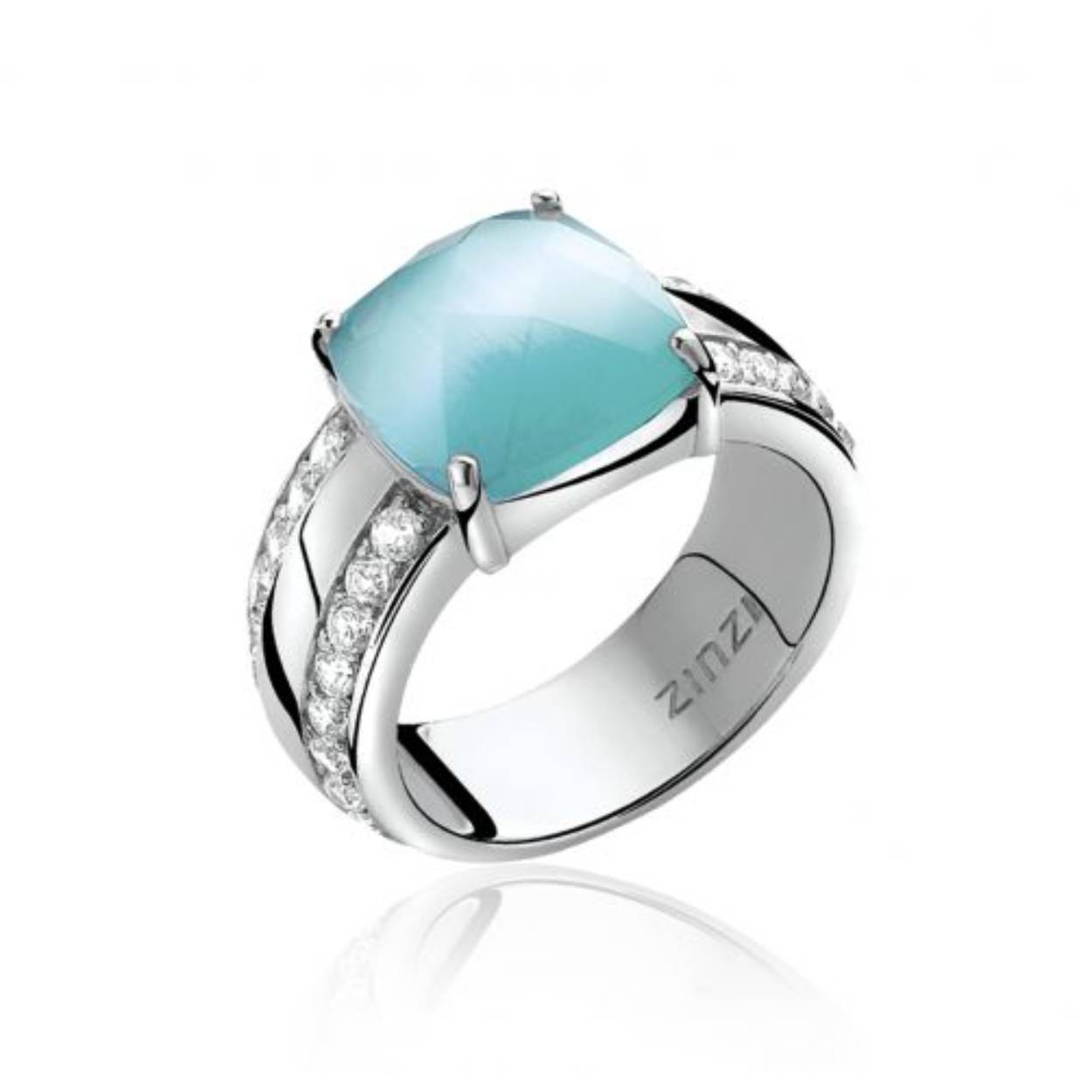 ZINZI zilveren ring turquoise 