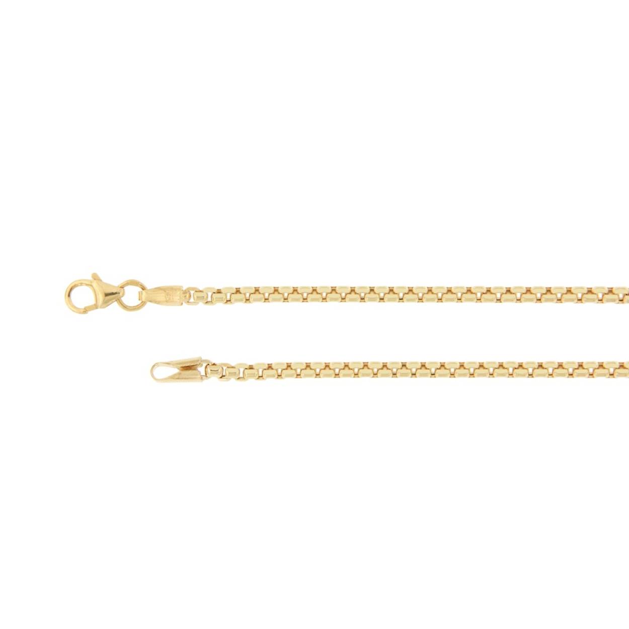 Gouden lengtecollier venetiaans rond 45cm 1.7mm