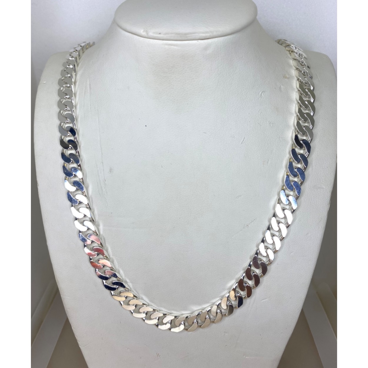 ZILVEREN HEREN GOURMET COLLIER 60 CM/  7 MM PLAT