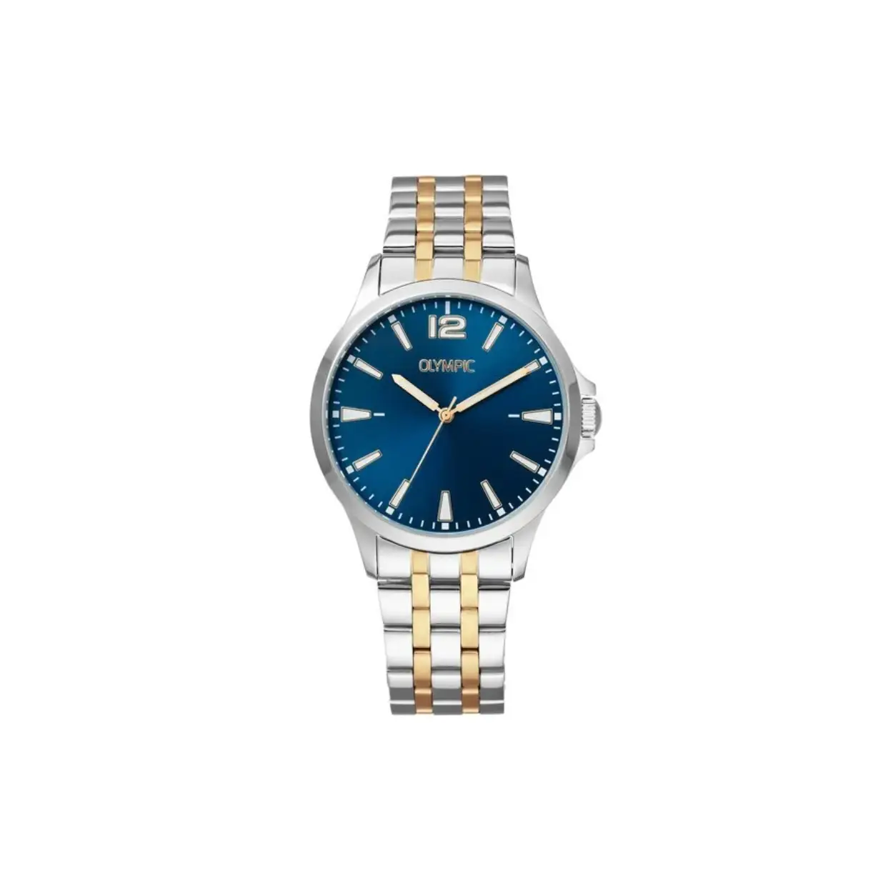 Olympic OL72HSS405B Dani Horloge Staal 40mm 
Dit unieke Olympic horloge met artikelnummer: OL72HSS405B is een herenhorloge met een classic sportieve uitstraling. Het horloge heeft een ronde stalen kast met een blauwe wijzerplaat met de 12, streepjes en lumibrite accenten.. Aan de kast zit een bicolor stalen schakelband met vouwsluiting. Het horloge heeft een mineraalglas, een doorsnee van 40mm en is 5ATM.

Het merk:
Een mooi horloge hoeft niet duur te zijn! Het Nederlandse horlogemerk Olympic levert stoere chronografen, slimline series, digitale uurwerken en elegante dameshorloges. De prijs-kwaliteitverhouding staat bij Olympic hoog in het vaandel met prijzen die uiteenlopen van € 34,95 tot en met € 159,00.

100% Nederlands ontwerp, waterdicht en standaard 3 jaar fabrieksgarantie.

Specificaties:
- Ronde kast Ø 40mm
- Stalen horlogekast
- Blauwe wijzerplaat
- Stalen schakelband
- 5ATM 
- Standaard 3 jaar fabrieksgarantie
- Mineraalglas