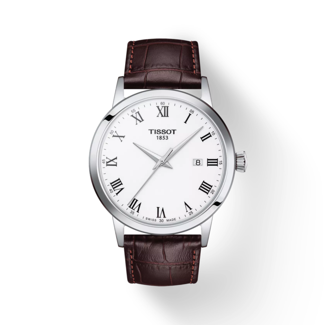 Het stijlvolle model met het referentienummer T1294101601300 is uitgerust met een Zwitsers Quartz-uurwerk, welke zeer nauwkeurig de tijd aangeeft. Het uurwerk is geplaatst in een hoogwaardige edelstalen horlogekast, waar op analoge wijze de tijd op een witte wijzerplaat met Romeinse cijfers wordt aangegeven. De bruine lederen horlogeband T600045522 met krokodillenprint is aan de ronde horlogekast van 42 mm. gemonteerd, voorzien van een gespsluiting.


Het horloge met een krasbestendig saffierglas heeft een waterdichtheid van 5 ATM (50 meter), waardoor het uurwerk regen- en spatwaterdicht is. Daarnaast is het horloge voorzien van een datumvenster, waar de juiste datum vanaf te bekijken is. De horloges uit de Classic Dream lijn zijn herzien en hebben een nieuwe uitstraling gekregen. De tijdloze stijl maakt dat deze collectie al jarenlang één van de meest succesvolle is.