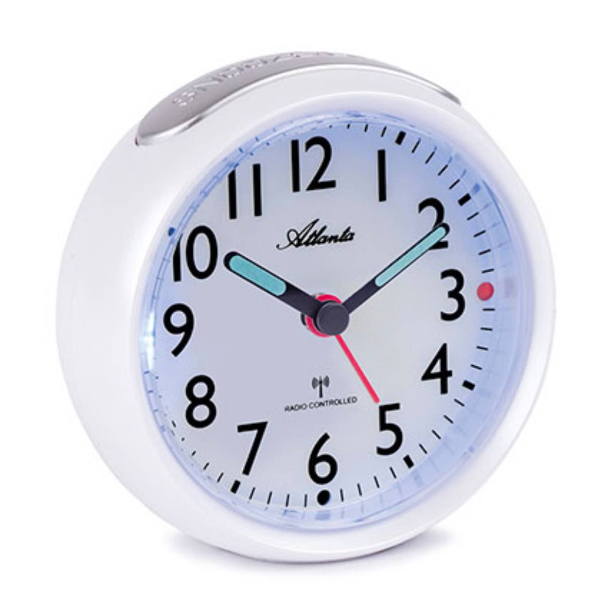 Tijdsein gestuurde wekker met snoozefunctie.
Oplopend weksignaal.
Licht sensor (automatische nacht wijzerplaatverlichting indien gewenst).
Alarmknop aan de zijkant.