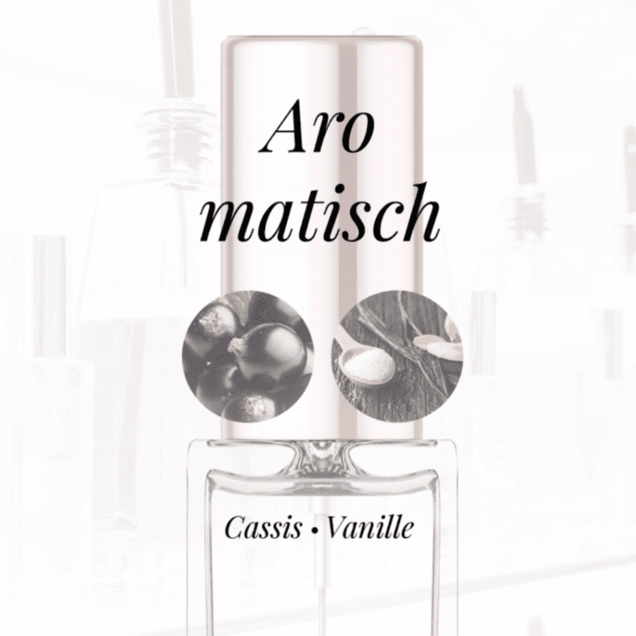 Eigenschappen
Geur: Aromatisch
Waarneembare geuren: Cassis, Vanille
Sillage: Midden
Seizoen: All season
Eigenschap: Populair
Stijl: Casual
Geurgroep: Chypre Fruitige
Hoofdakkoorden: Vanille, Aromatisch, Groen, Fruitig, Houtachtig, Zacht kruidig
Top noten: Zwarte bes
Midden noten: Fresia en Mei Roos
Basis noten: Vanille, Patchouli, Ambroxan en Hout Noten