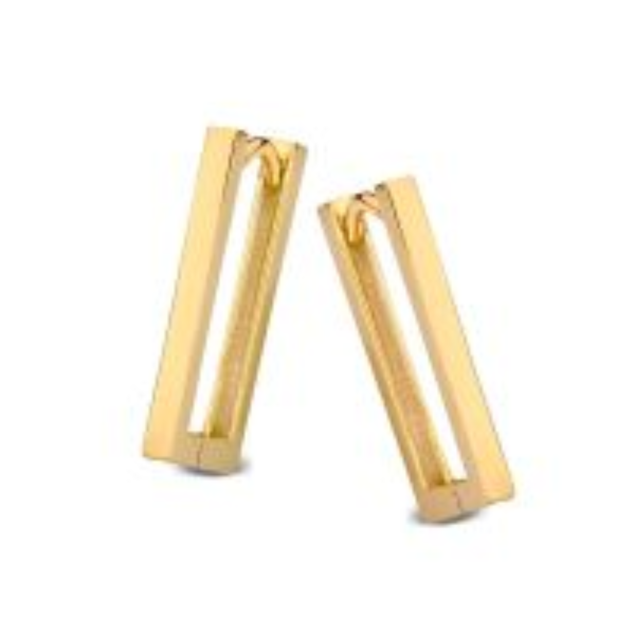 Deze bijzondere oorringen hebben een goudgehalte van 14 karaat, een breedte van 1,8mm en een diameter van 15 x 6 mm.