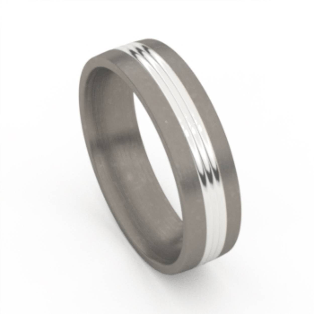 AuroDesign Titanium ring met 18krt. witgouden band
Referentienummer: 492-W/60