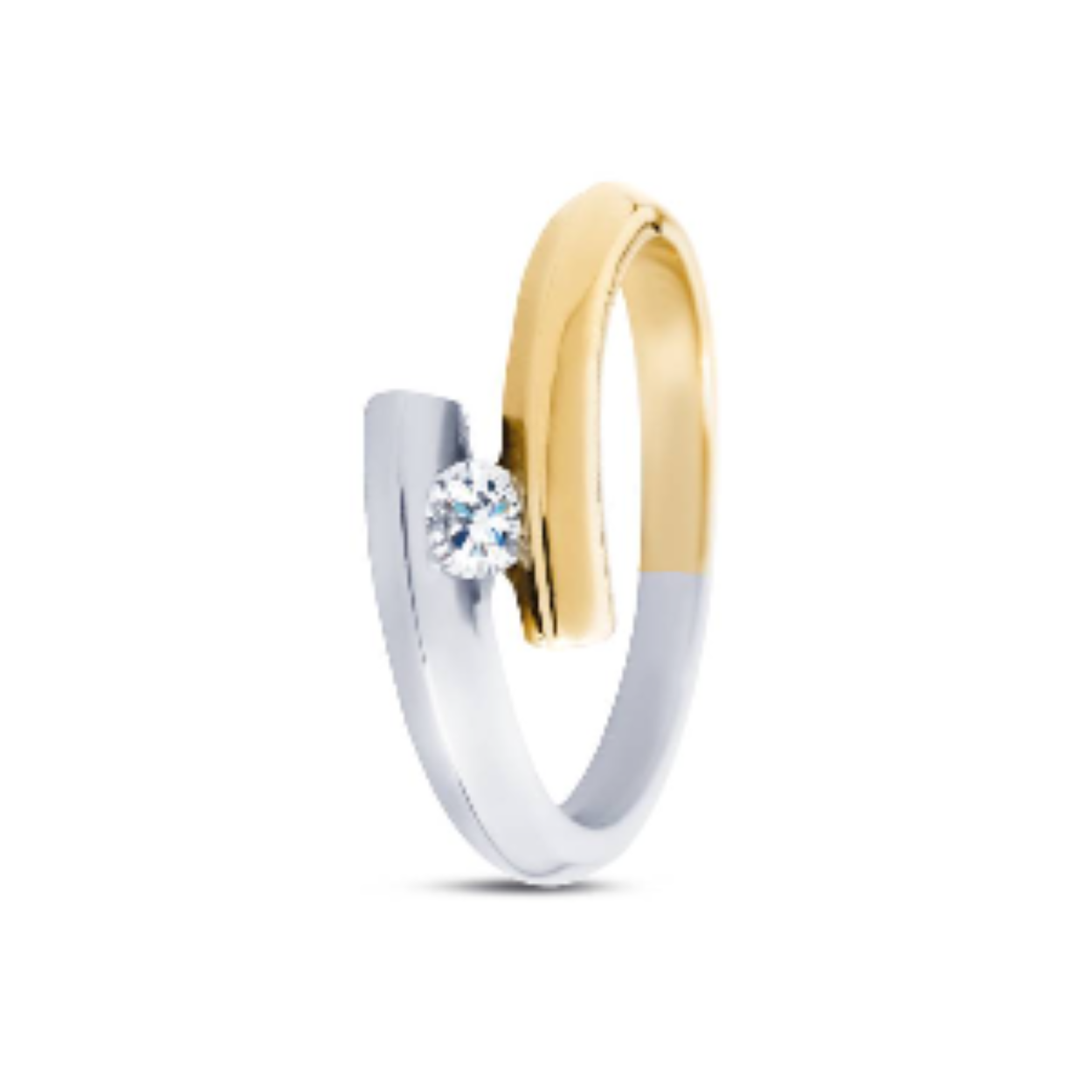 0003M-17 RING WITGOUD MET 0.08CT R/SI DIAMANT