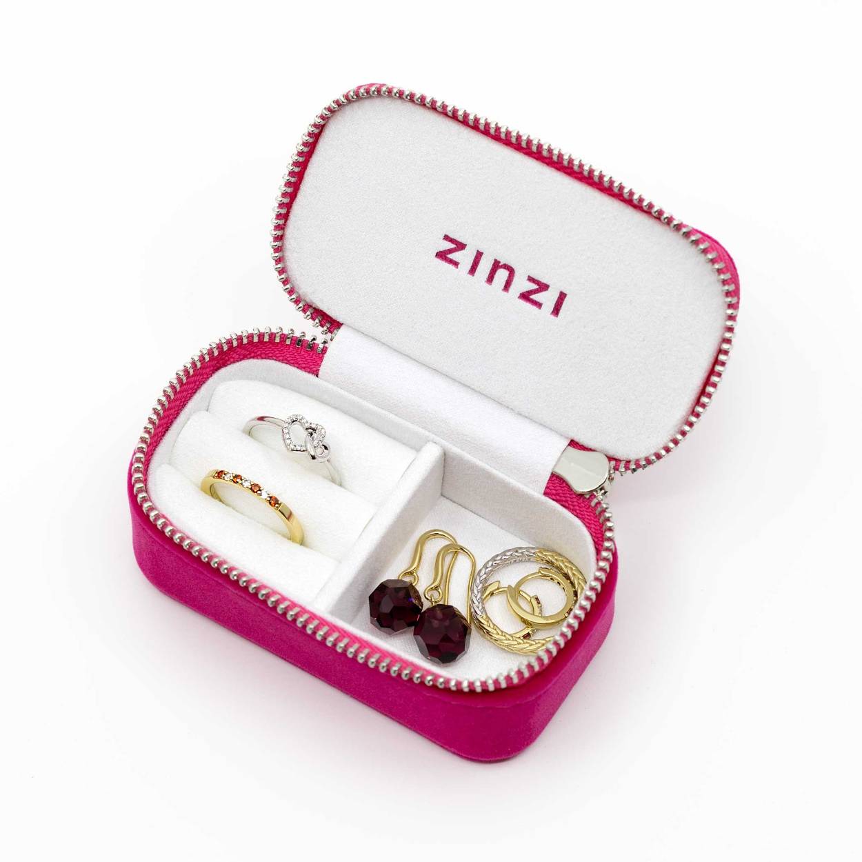 Roze sieraden opberg etui in handig formaat. exlusief inhoud.