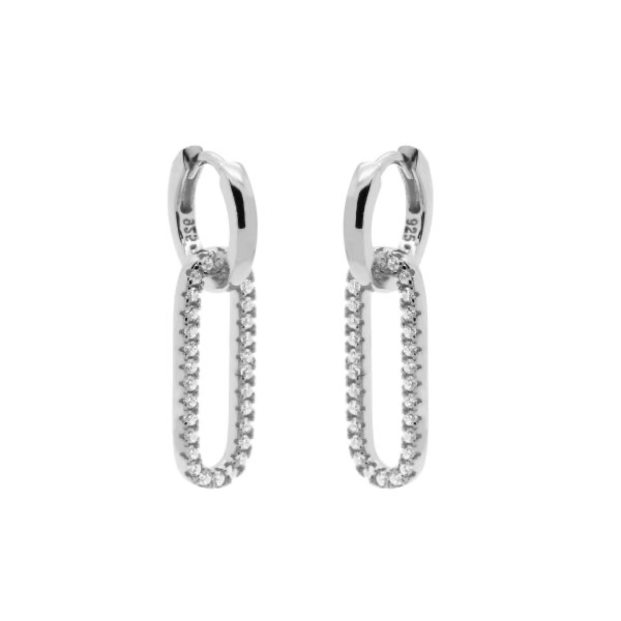Karma Plain Hinged Hoops Dangling Round Square