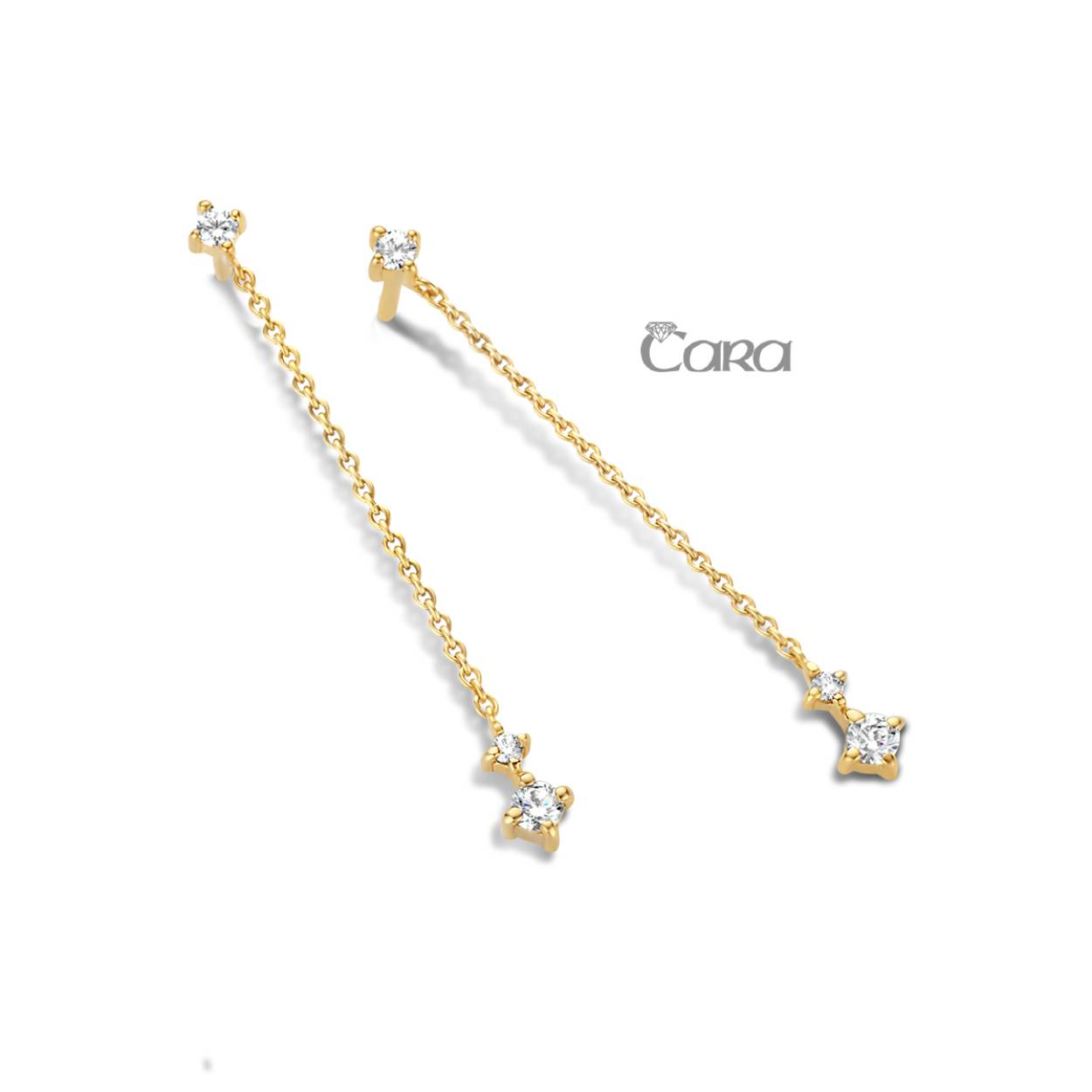 Cara oorslingers goud 18k zirconia