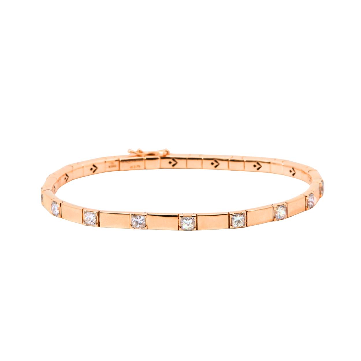 Giorgio Visconti BP39696 armband in 18kt roségoud met briljant 2.79ct 14.70gr