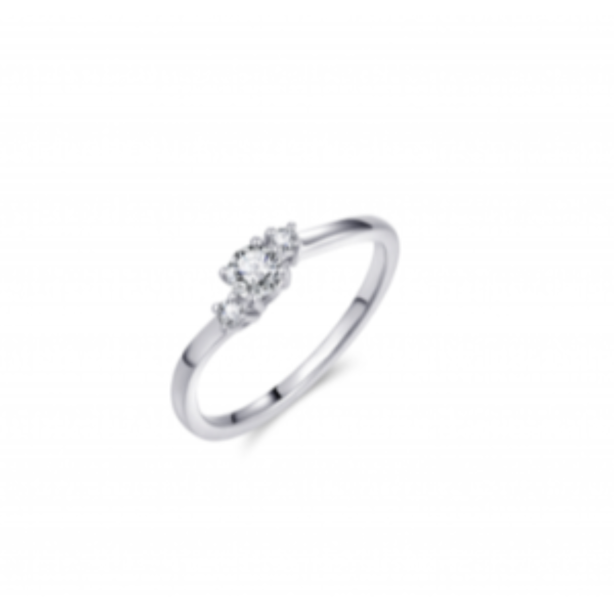 Zilveren ring met ronde zirconia’s erin. 