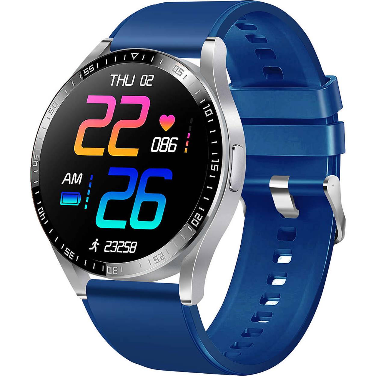 Smarty Bluetooth tel rond blauw