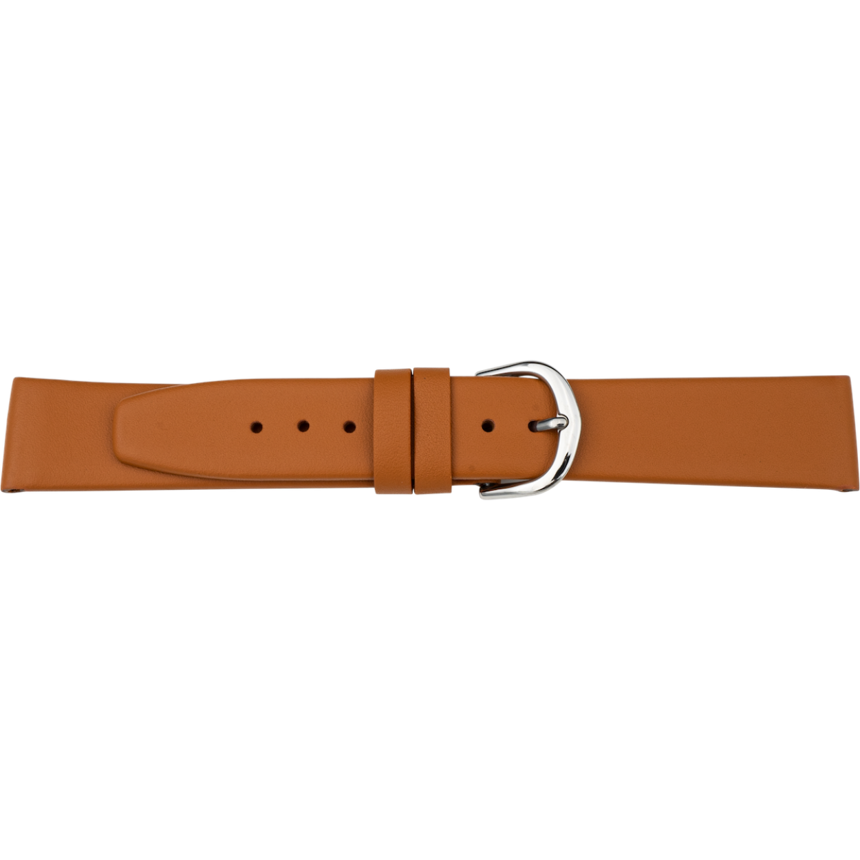 Horlogeband licht bruin leer