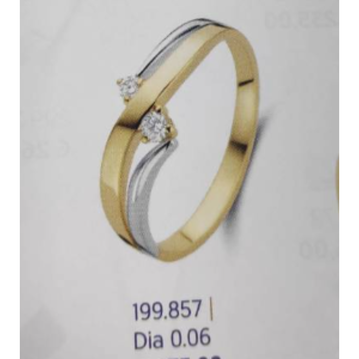 Bicolor Ring Brilj. 0.06crt Si2