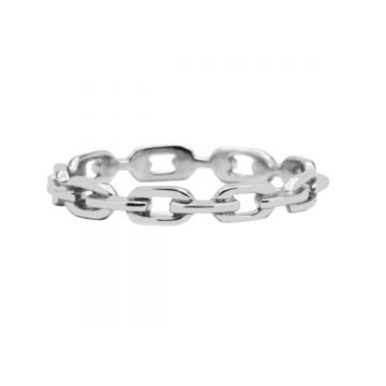 Dit is onze queens chain ring. Onze sieraden zijn verkrijgbaar in 925 sterling zilver of met een 14K gouden plating.