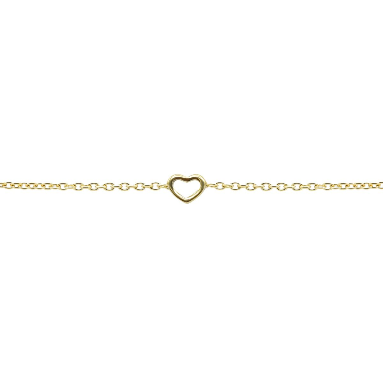 Bracelet Open Heart Goldplated Kids 13 + 3 cm