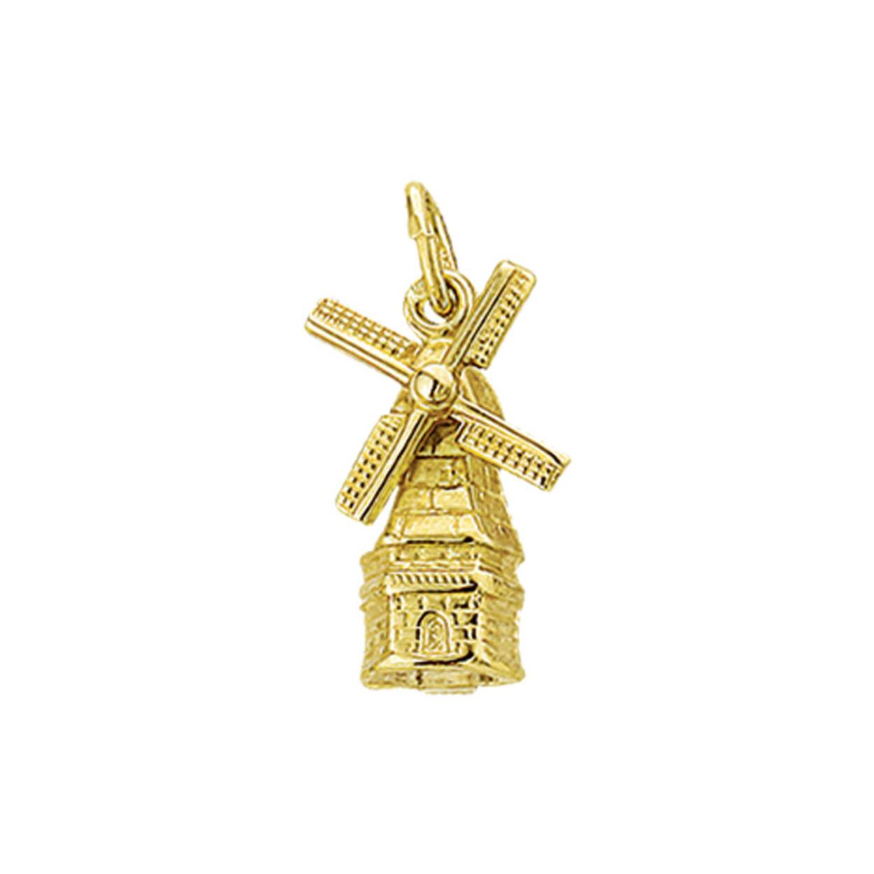 De 14k gouden hanger 'Molen' met modelnummer 4001711 is een verfijnde en elegante hanger. Met een gewicht van 1,57 gram, een breedte van 11 mm, en een glanzende goudkleur is het een prachtige aanvulling op elke outfit. Deze hanger kan het beste gedragen worden aan een fijne gouden ketting voor een stijlvolle en klassieke uitstraling.