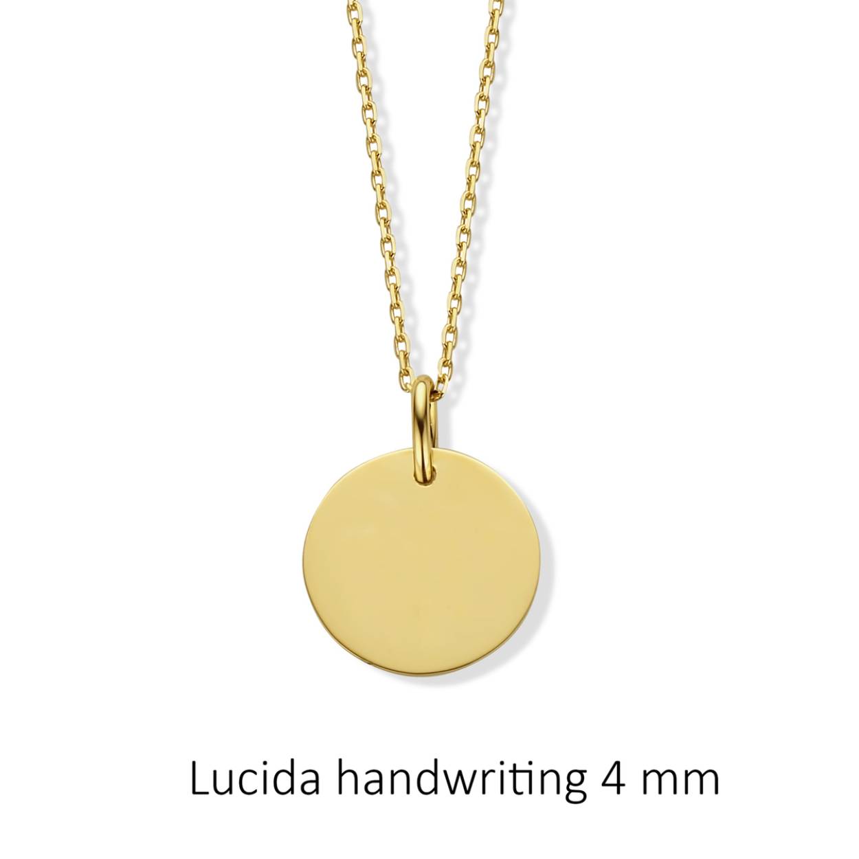 Naiomy rond graveerplaatje goud 18k