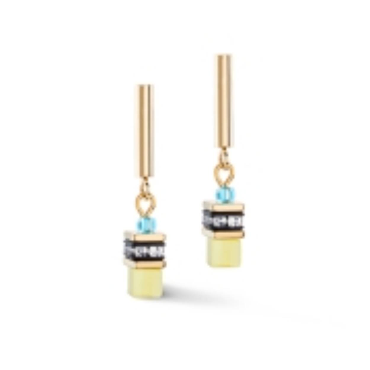 Coeur de Lion oorhangers met polaris en swarovski kristallen