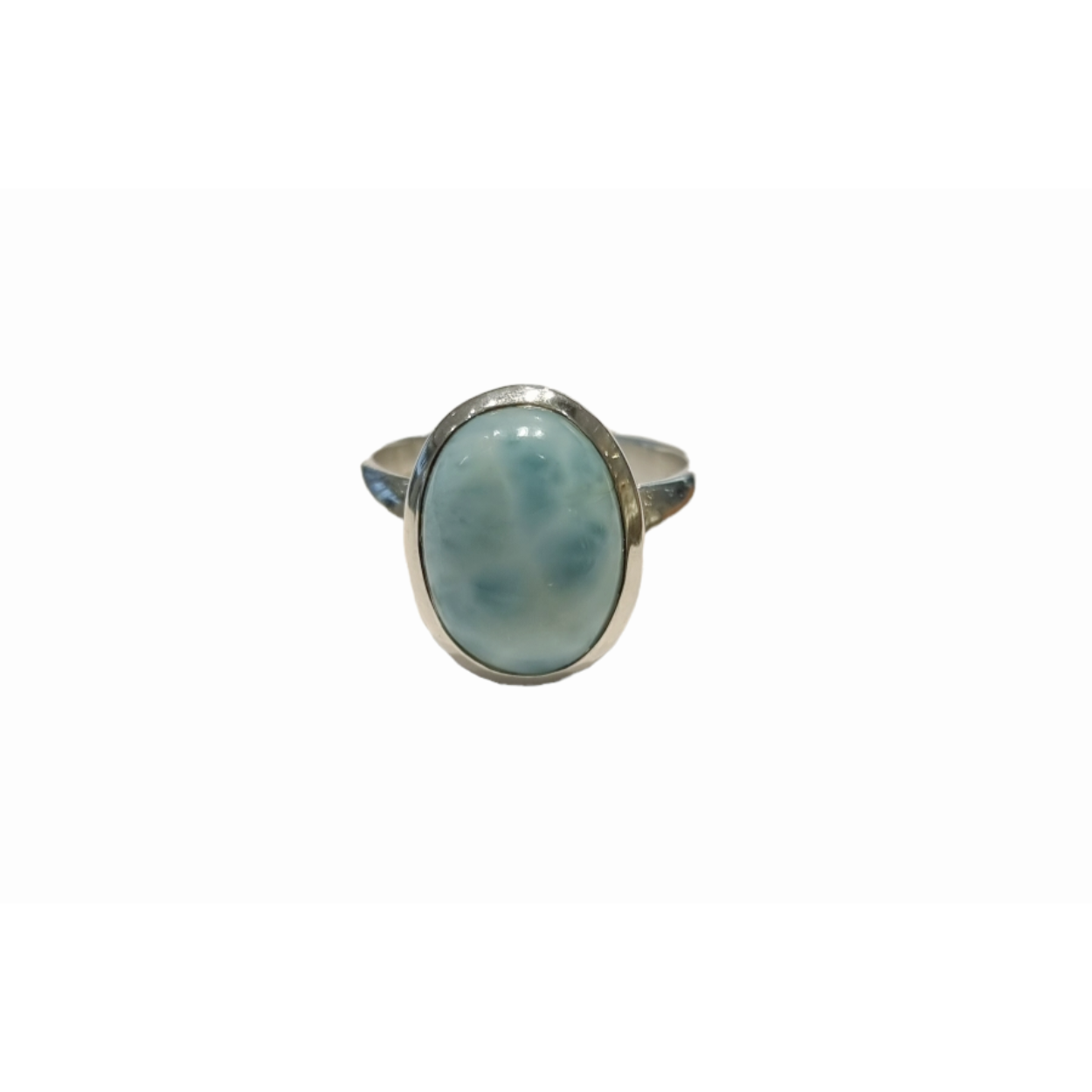 Zilver ring met larimar.