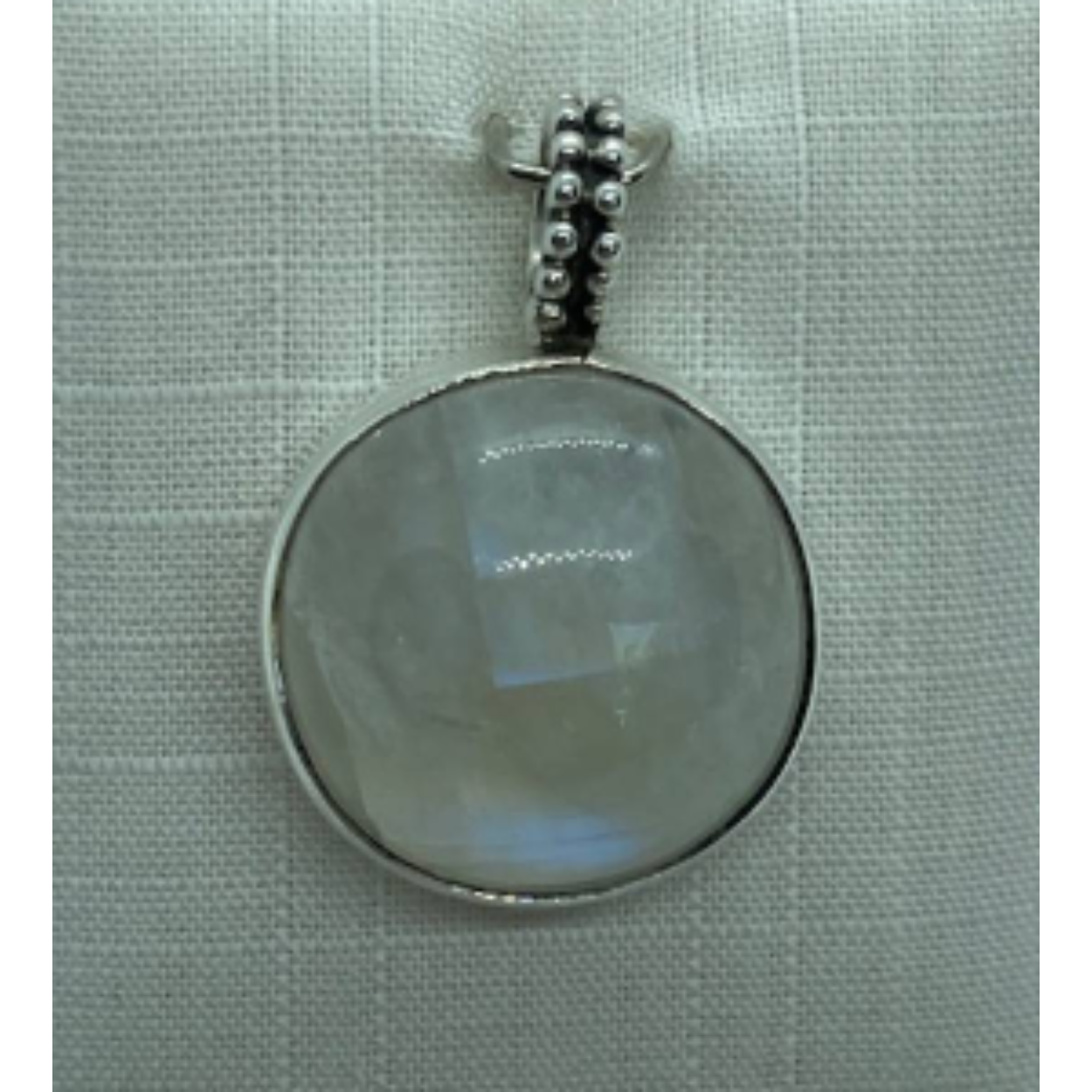 zilveren hanger met maansteen