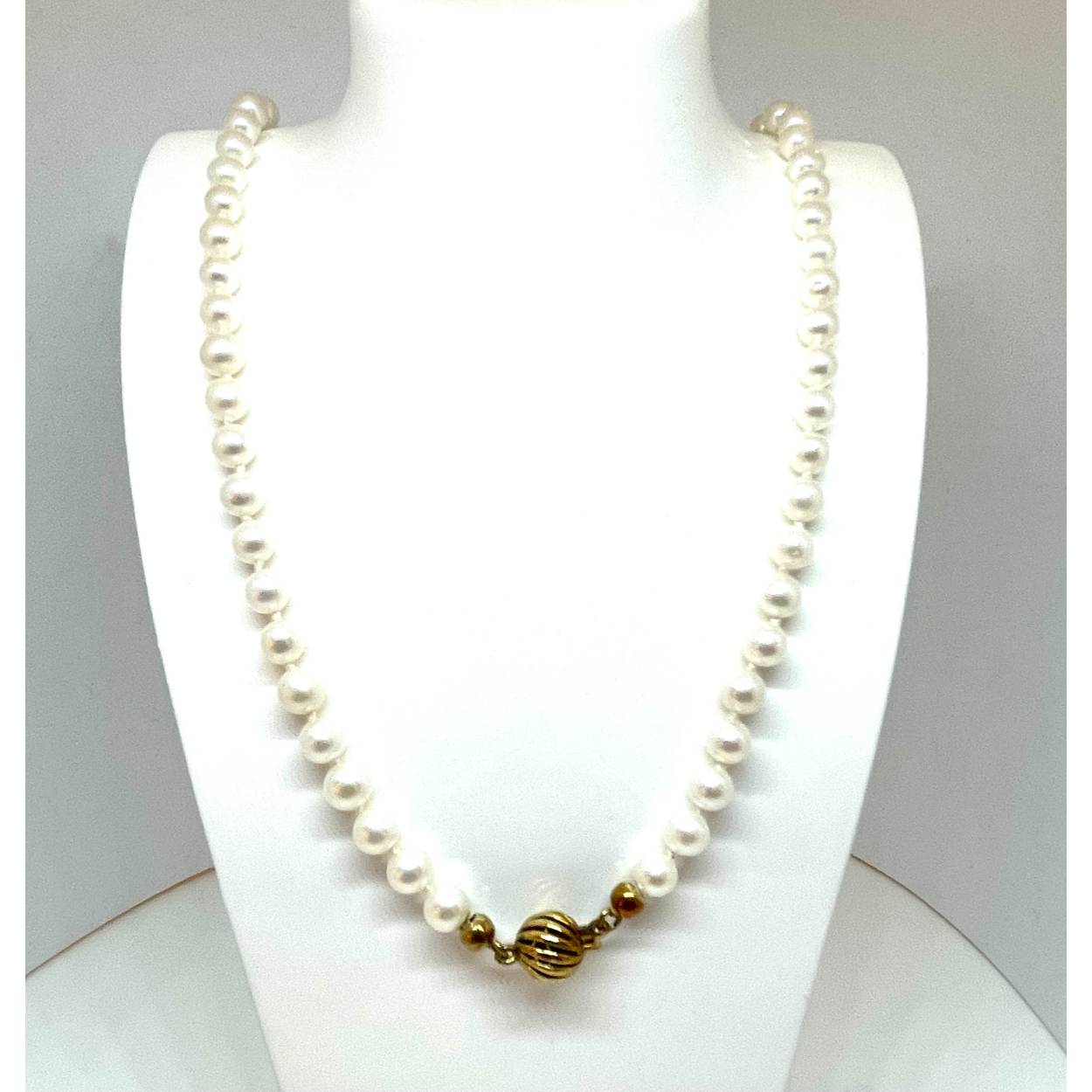 parelketting 14k goud slot 7mm