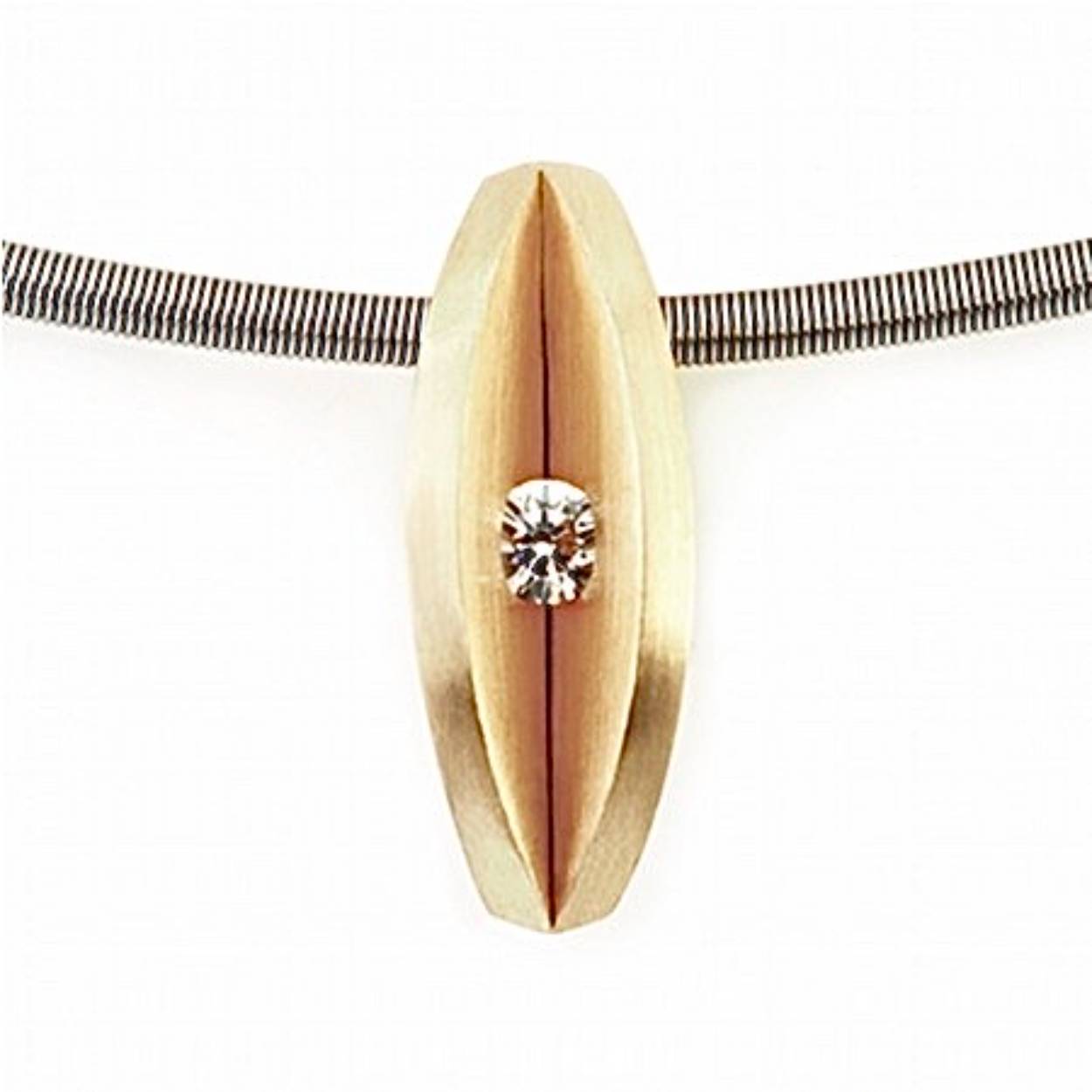 14 karaat geel gouden ARIS 1 hanger 0.02ct diamant