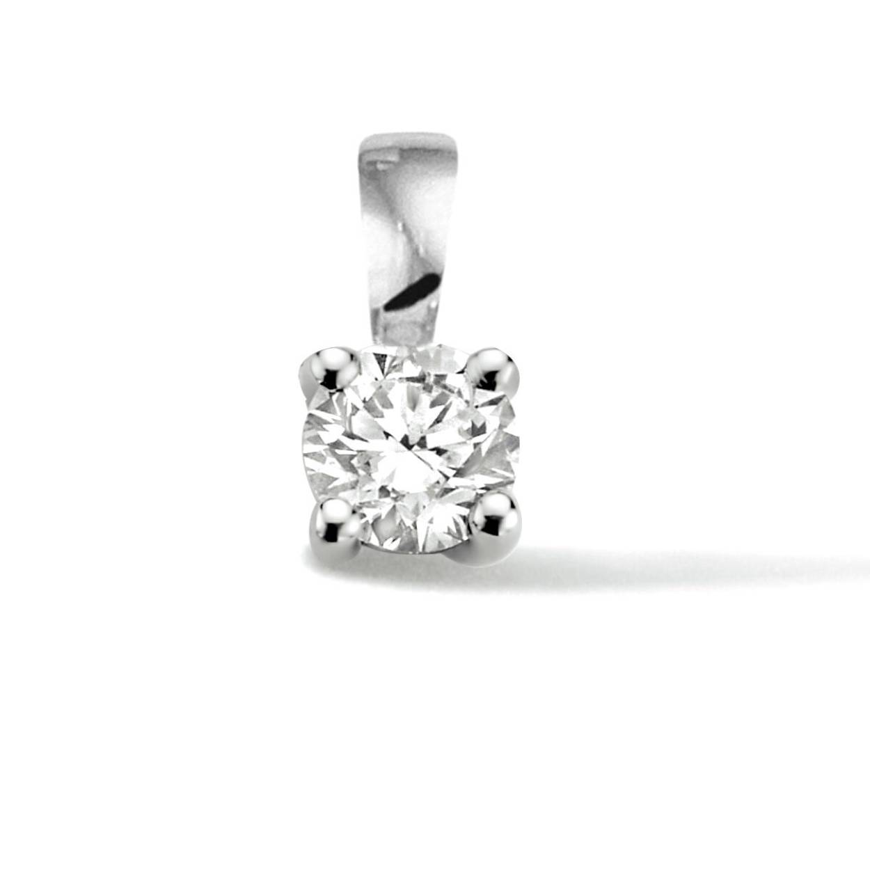 witgouden hanger met diamant (lab grown)