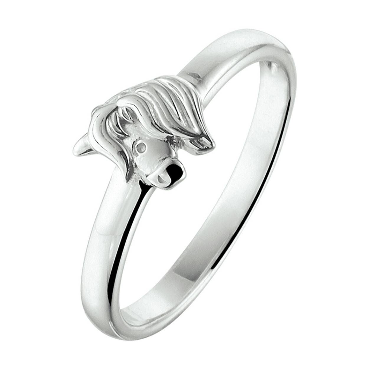 Gerhodineerd 925 zilveren ring uitgevoerd met een eenhoorn. De ring heeft een breedte van 6mm.
Combineer de ring met bijpassende oorsieraden en hanger.