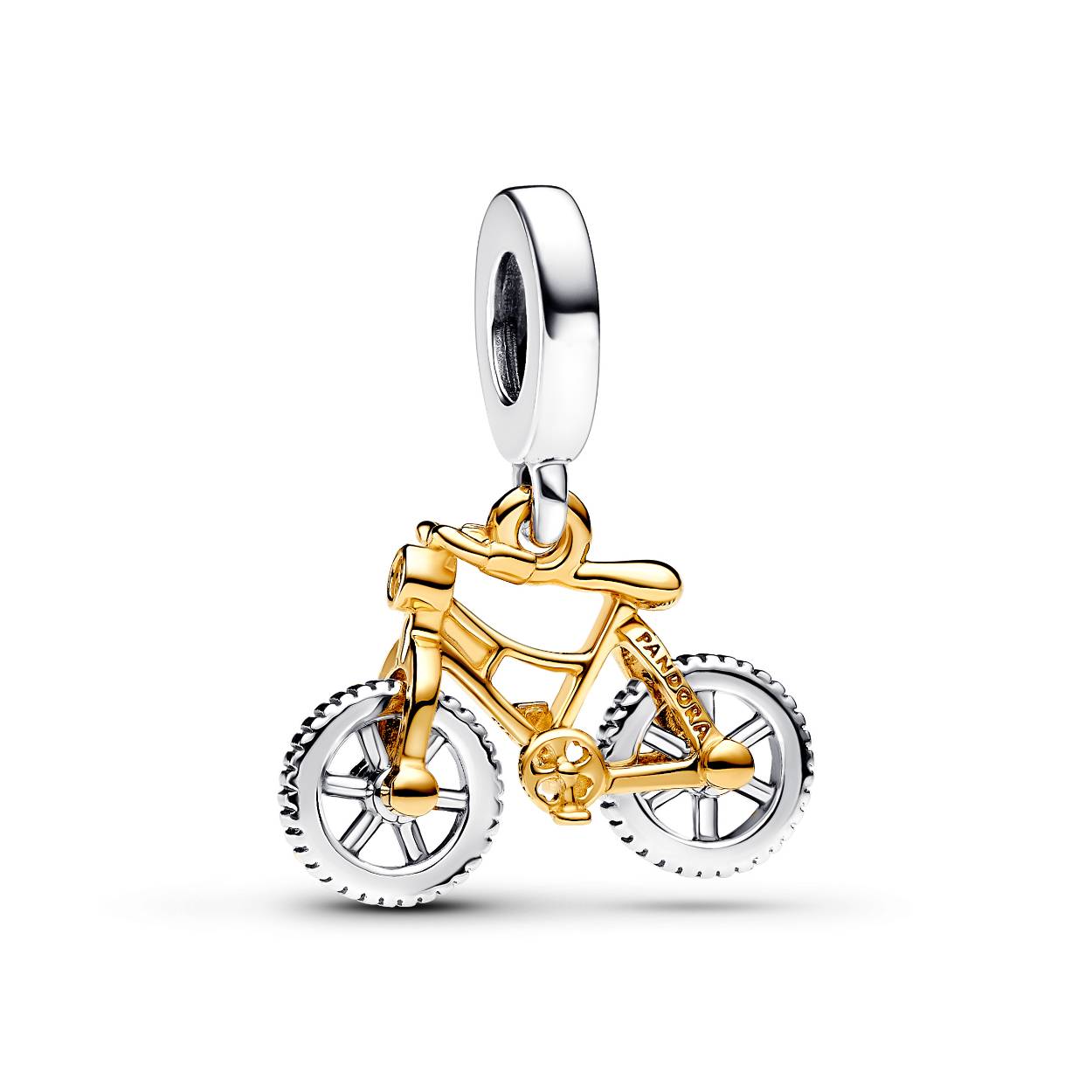 Pandora - Moveable bike zilver/verguld bezet met zirconia's - 763354C01