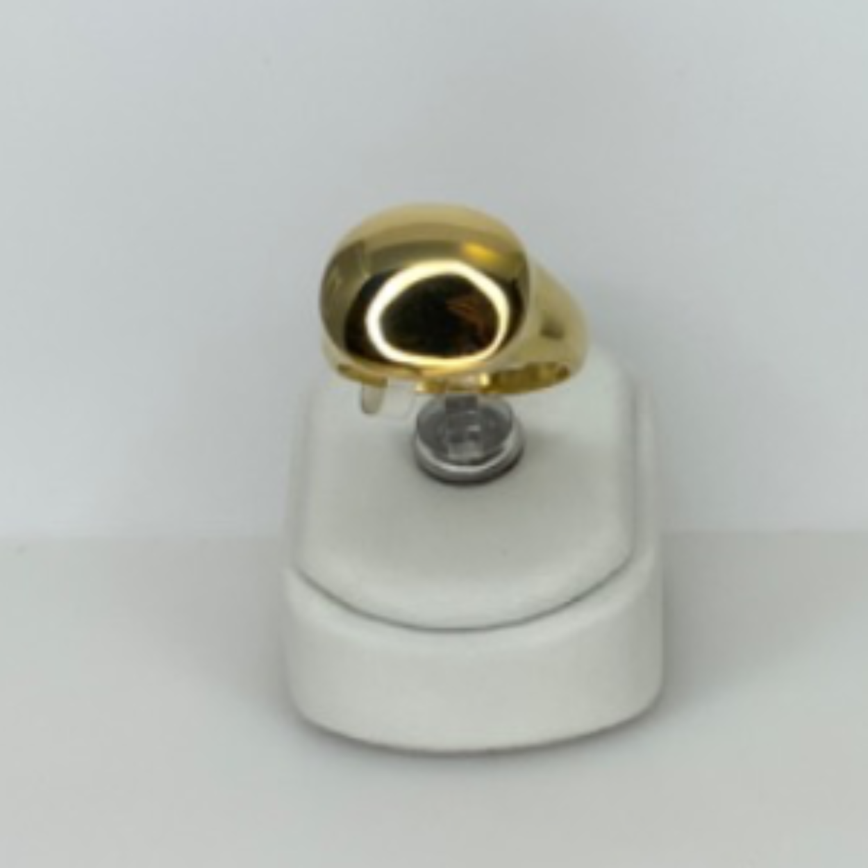 Gouden ring glad bol bovenkant mt 18.25