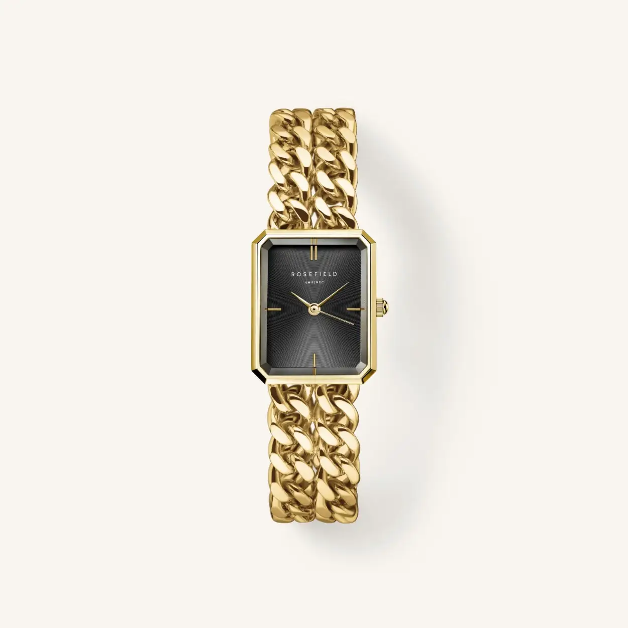 Studio introduceert een nieuwe stijl die een horloge en sieraden combineert – kleine maat, met een aanpasbaar dubbel plat kettinkje als bandje. Een uniek item met een premium uitstraling.