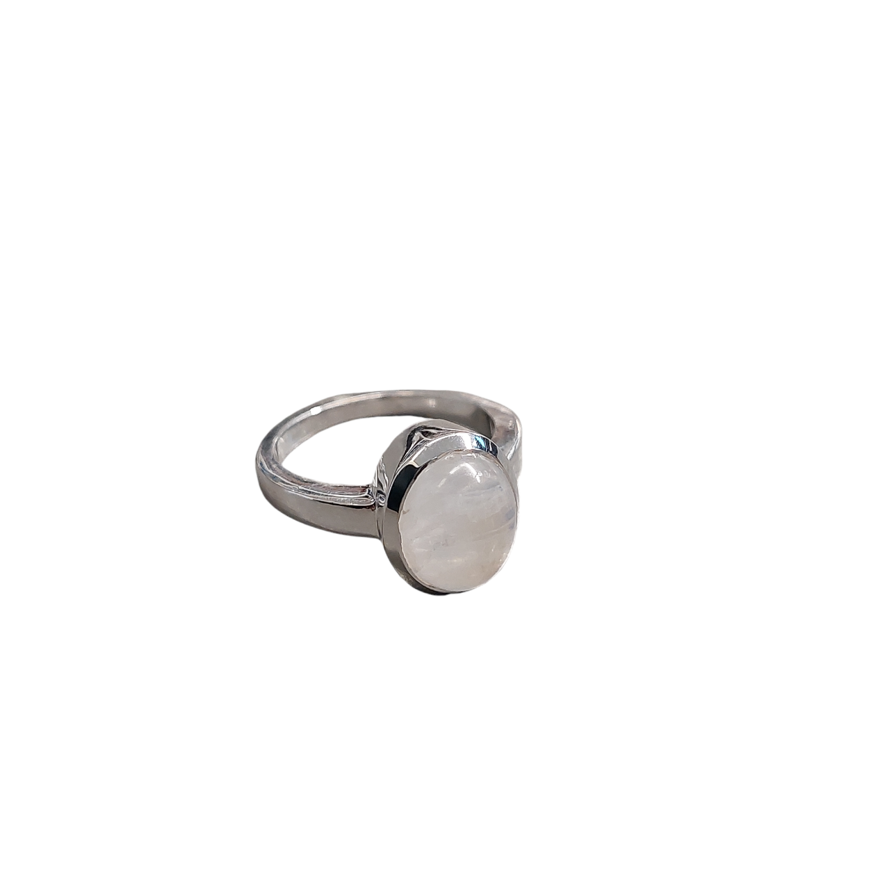 Zilver ring met maansteen