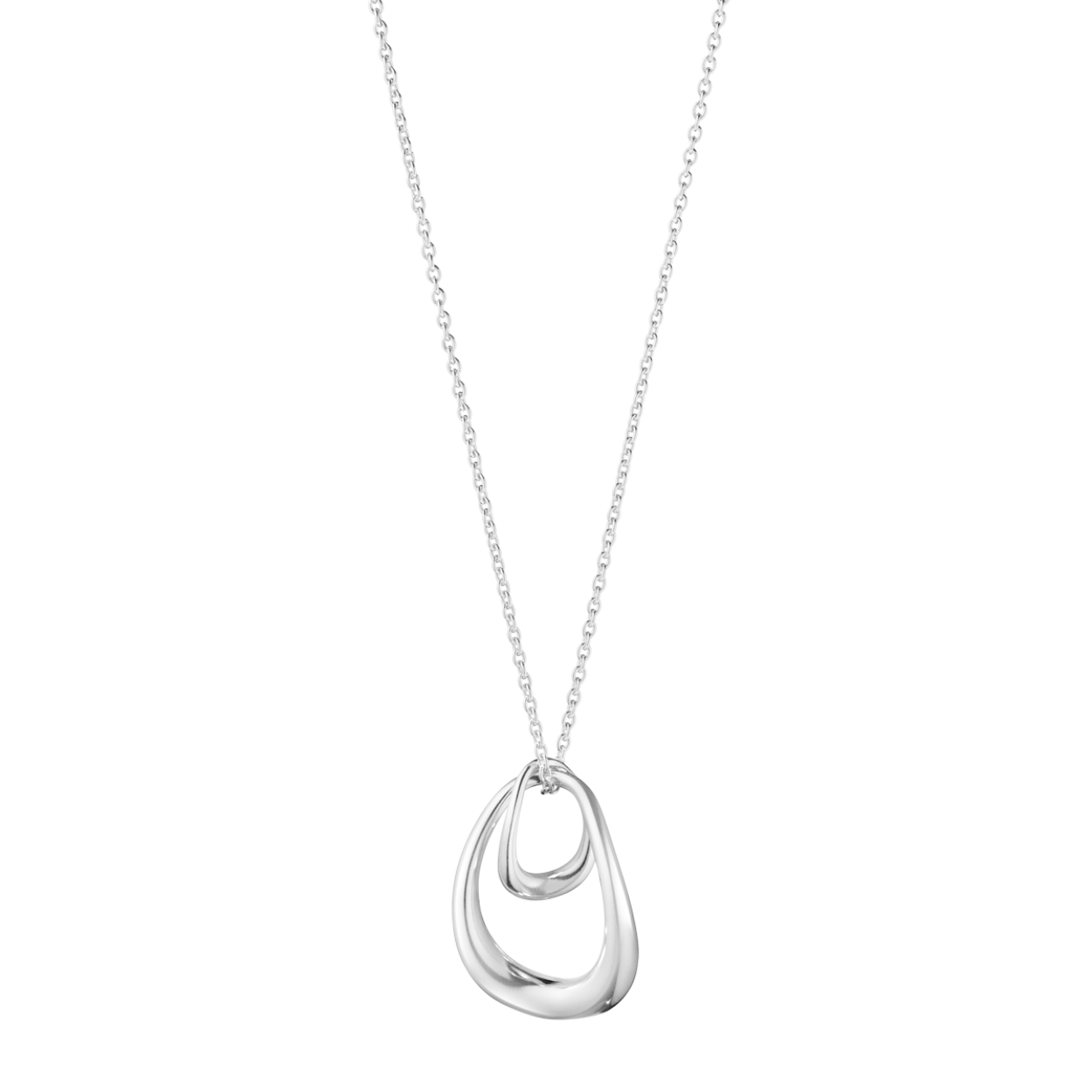 Using two beautifully interlocked shapes, the smaller one protected by the larger, the Offspring pendant tells the story of the unbreakable power of love and the unique bond there is between mother and child.