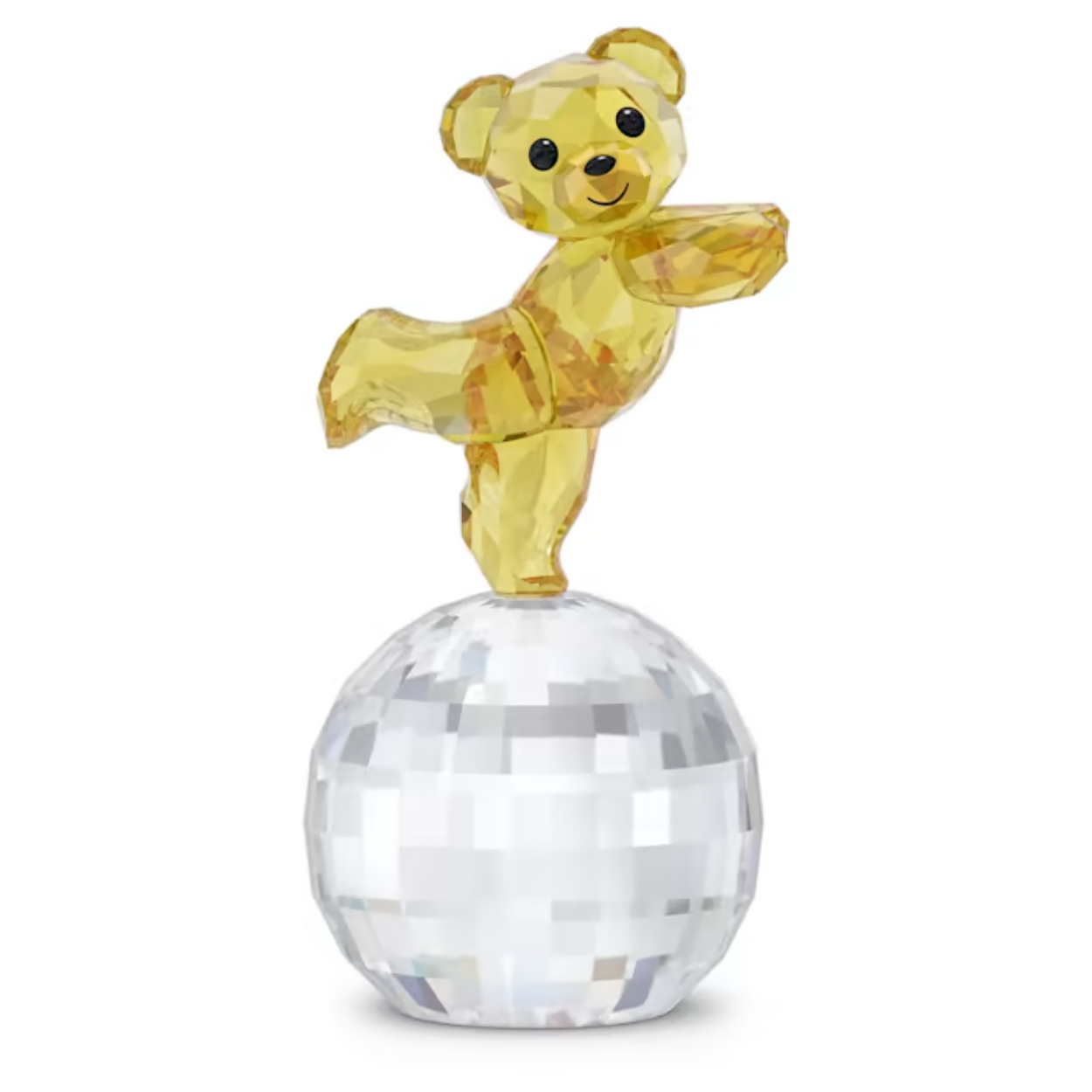 Zet een muziekje op en maak u klaar om het 30-jarige jubileum van onze iconische Kris Bear te vieren. Het schattige figuurtje werd geïntroduceerd in 1993 en brengt een funky stijl naar de 21e eeuw: een vrolijke uitvoering met een felgele beer die op een discobal danst. Dit is de eerste keer dat onze Kris Bear is vervaardigd in levendige kleuren, dus het ideale moment om een speciaal ontwerp aan uw interieur toe te voegen. Decoratieobject. Geen speelgoed. Niet geschikt voor kinderen jonger dan 15 jaar.

Artikelnr.: 5639875
Collectie:  Kris Bear
Kleur:  Geel
Hoogte: 8.3 cm
Breedte: 3.9 cm
Lengte: 4.2 cm
Ontwerper:  Stefanie Nederegger
Materiaal:  Kristallen
