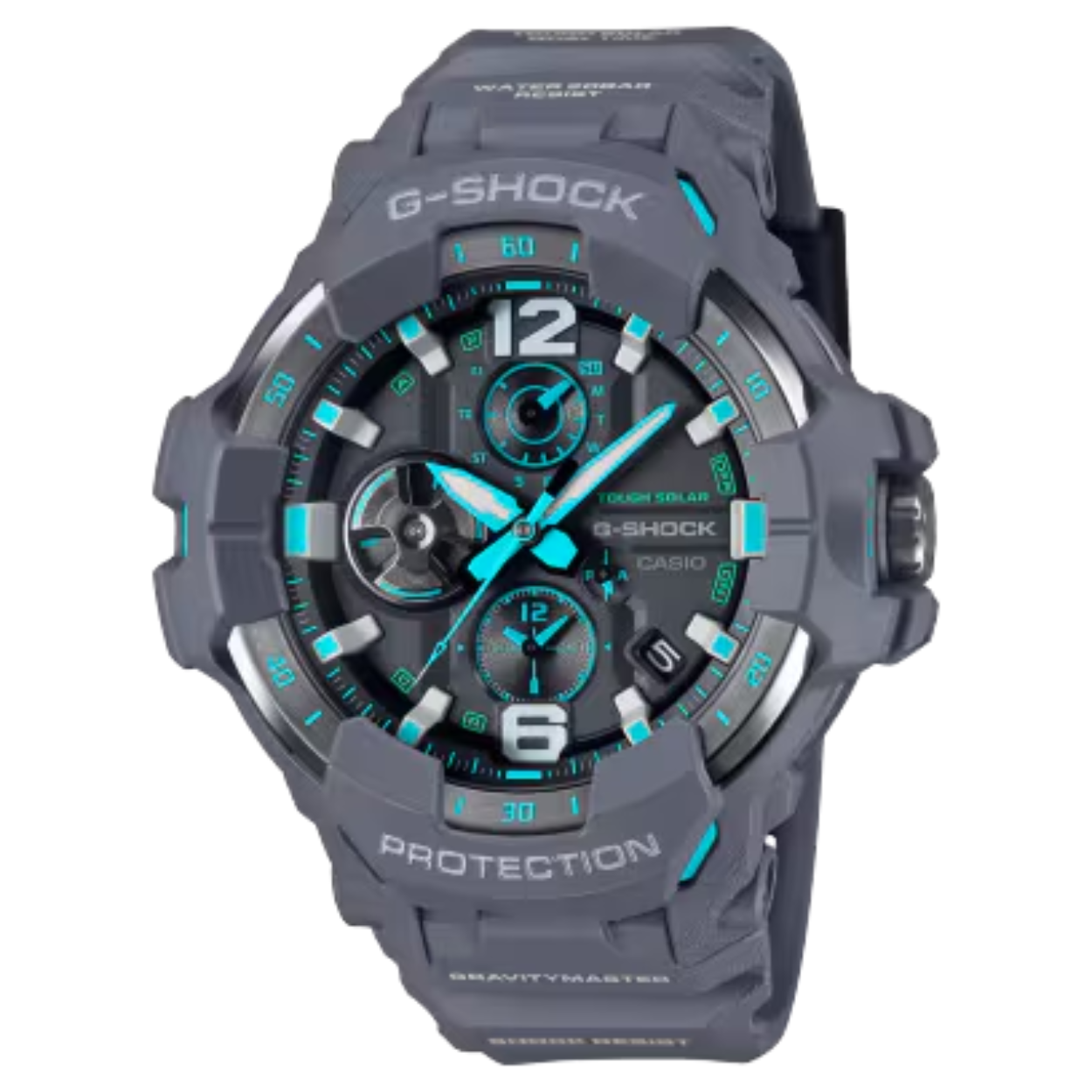Dit Casio horloge behoort tot de G-shock Gravity Master collectie.
Referentienummer: GR-B300-8A2ER


Niets is onmogelijk! Maak kennis met de gravity master. Een horloge met professionele uitrusting geïnspireerd op de luchtvaart en ontworpen om zelfs onder de zwaarste omstandigheden te blijven werken.

De GR-B300 heeft een Carbon Core Guard-constructie met dezelfde schokbestendigheid, stijfheid en roestbestendigheid als het koolstofmateriaal dat voor vliegtuigrompen wordt gebruikt. De met koolstofvezel versterkte harsbehuizing en het naadloze randontwerp dat is geïnspireerd op de allernieuwste vliegtuigen, komen samen in een gedurfde en krachtige vorm. 
