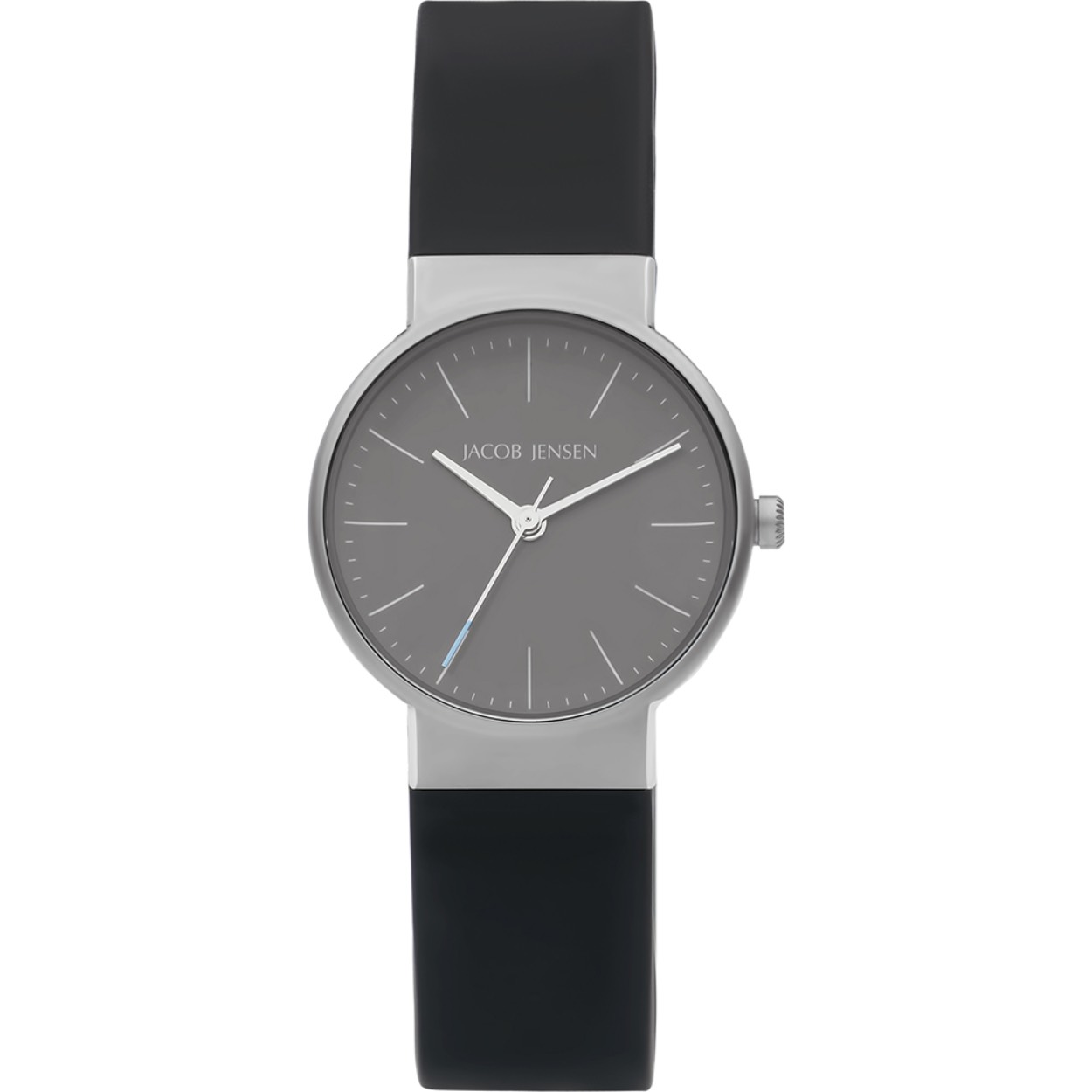 Jacob Jensen 192 titanium dameshorloge met leren band