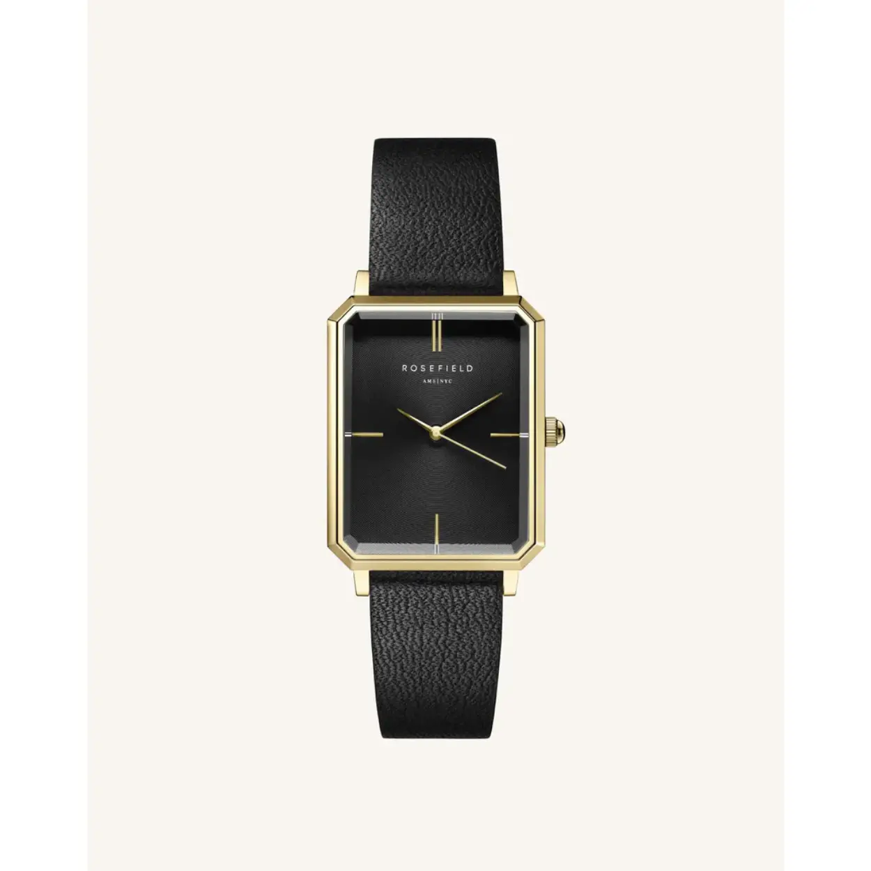 Ontdek The Octagon, Rosefield's nieuwste horlogecollectie — direct een klassieker. Dit bijzondere horloge met achthoekige klok en gepolijste gouden 5-schakel band stralen een elegantie van 1920 elegantie uit en maken dit horloge tot een waar fashion accessoire.