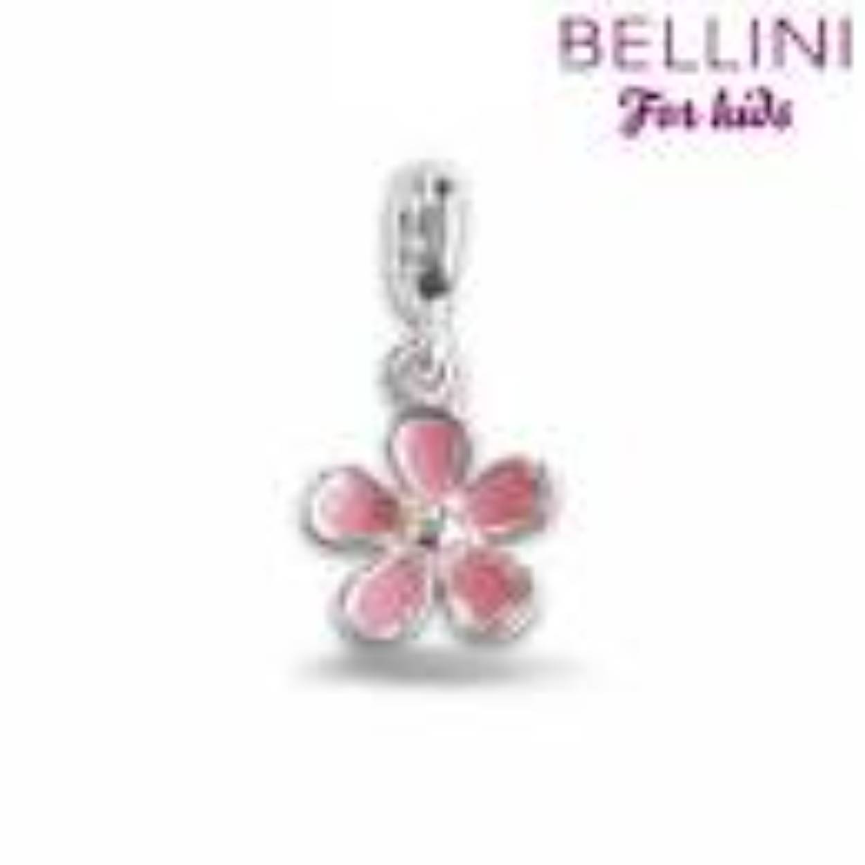 bellini bedel zilver hanger rose bloem